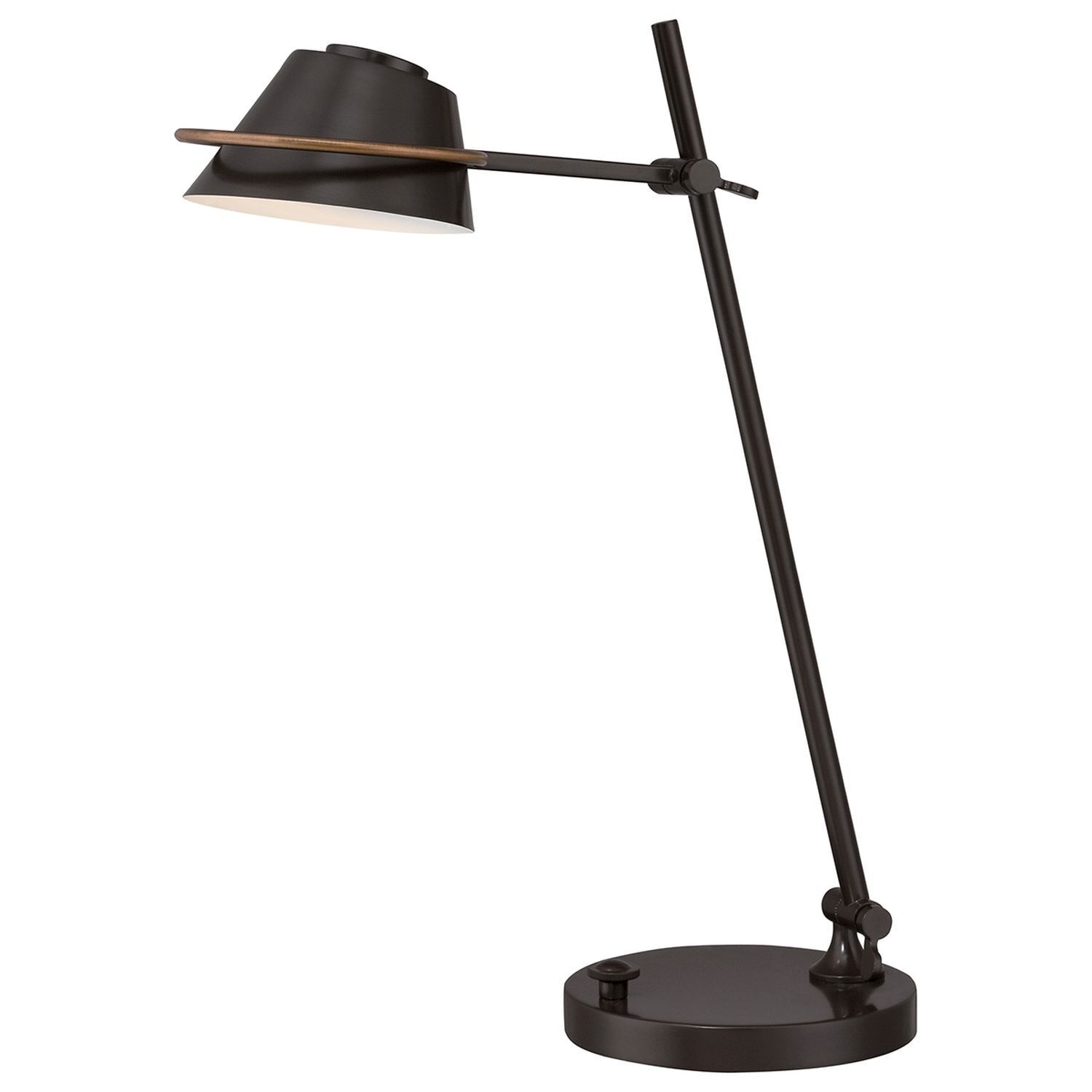 Lampe de bureau LED à intensité variable en bronze réglable