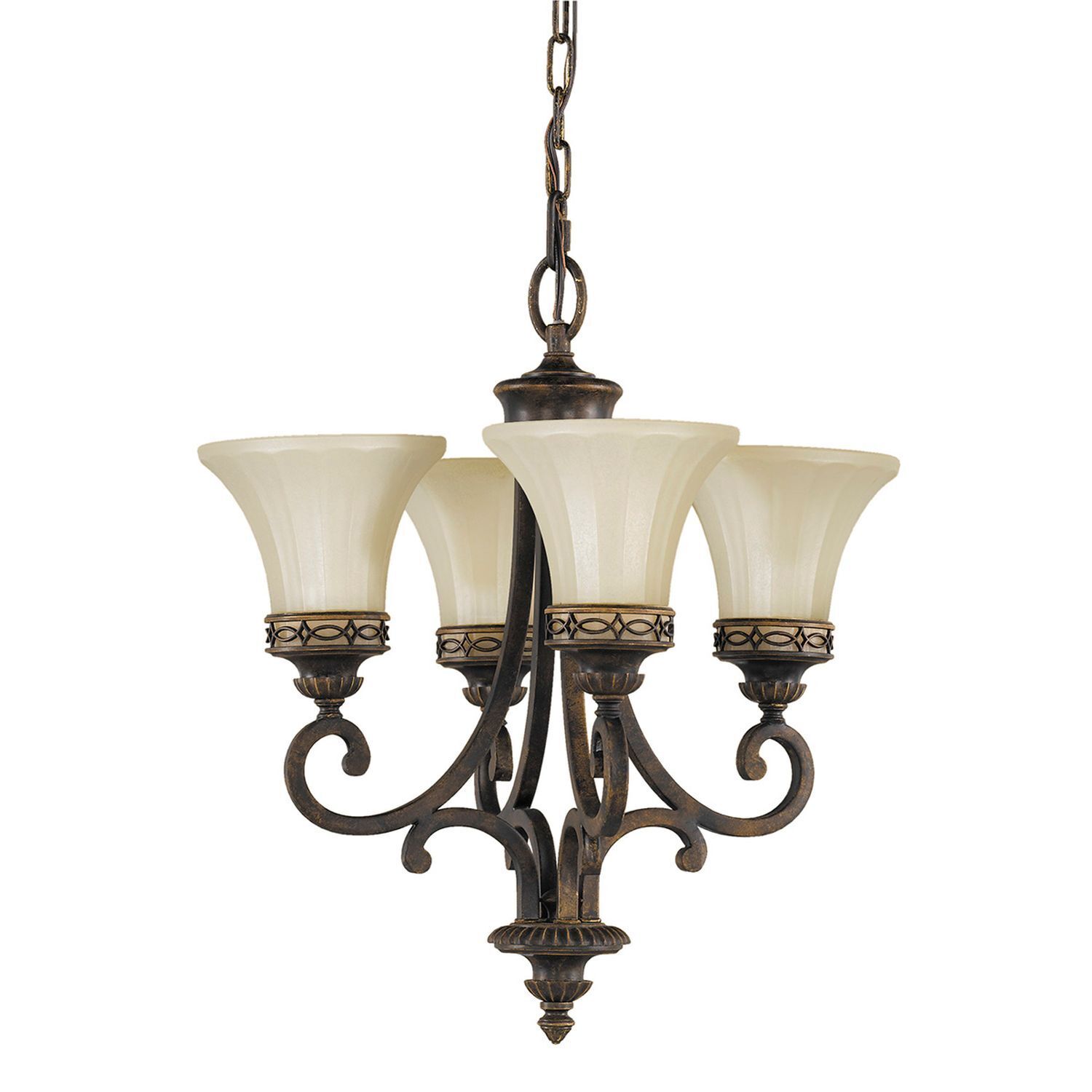 kronleuchter-pendelleuchte-haengelampe-anabell-1-4-flammig-walnuss-creme-landhaus-rustikal-1 Kronleuchter, Metall, Beige Glas, Gehäuse mit Kurvenarmen, Kronleuchter-Deckenleuchte