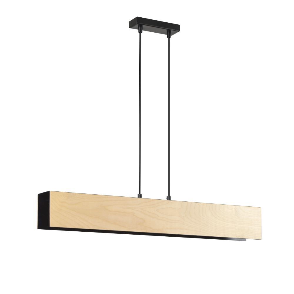 Lampe à suspendre réglable bois métal Scandinave 3x E27