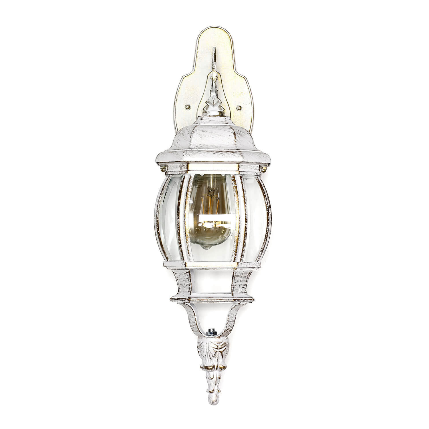 Lampe d'extérieur rustique BREST en blanc or IP44 E27