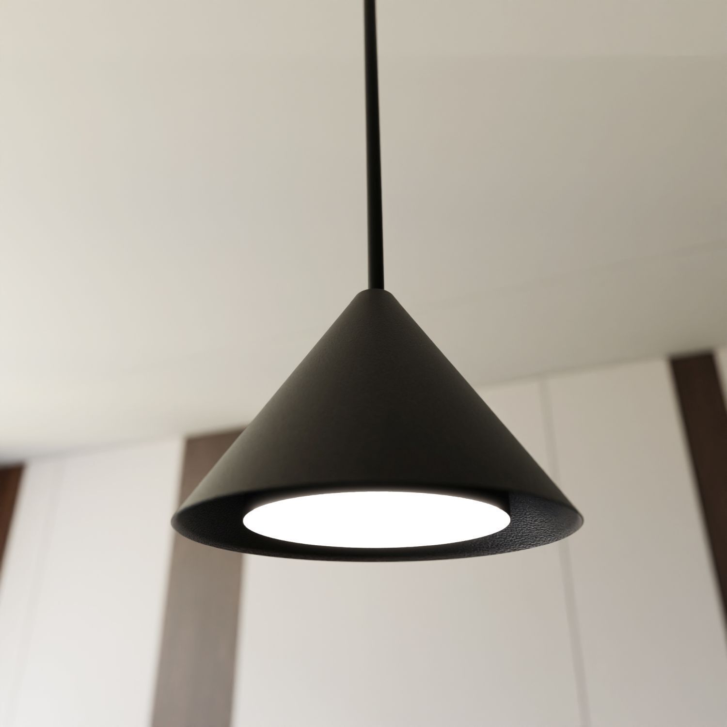 Lampe à suspendre métal L : 90 cm Noir GX53 4 flammes