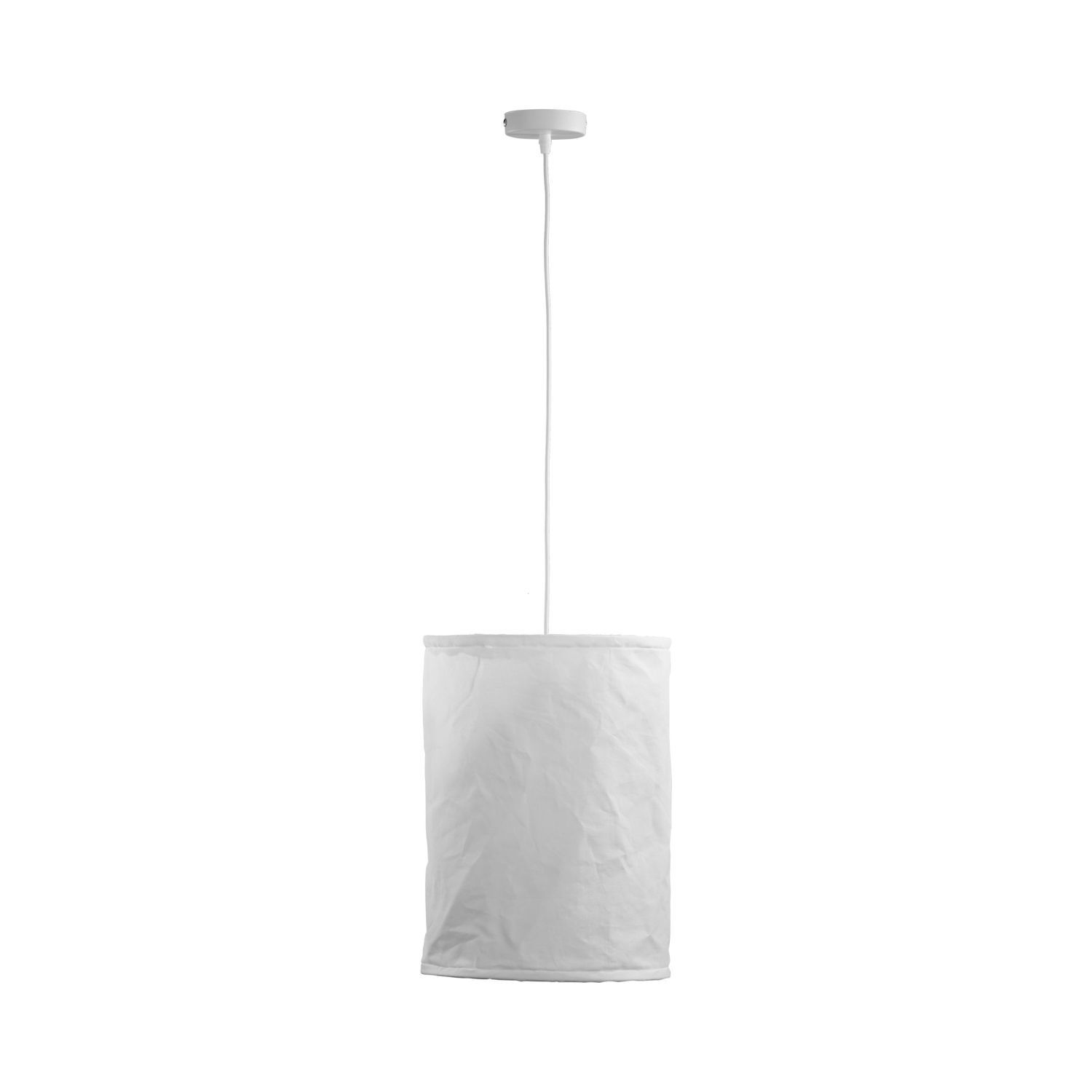 Lampe à suspendre Moderne Blanc Abat-jour en tissu E27 anti-éblouissement Lampe, Papier
