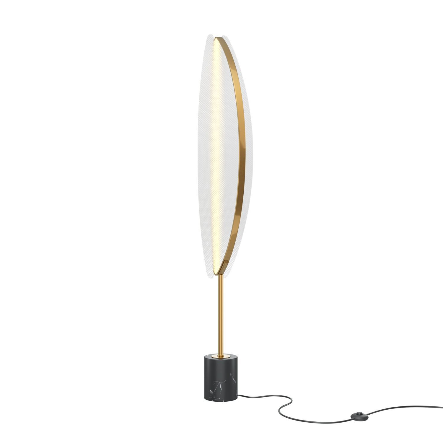 Lampadaire LED dimmable aluminium 158 cm en laiton EVA Lampe, Tischlampe
