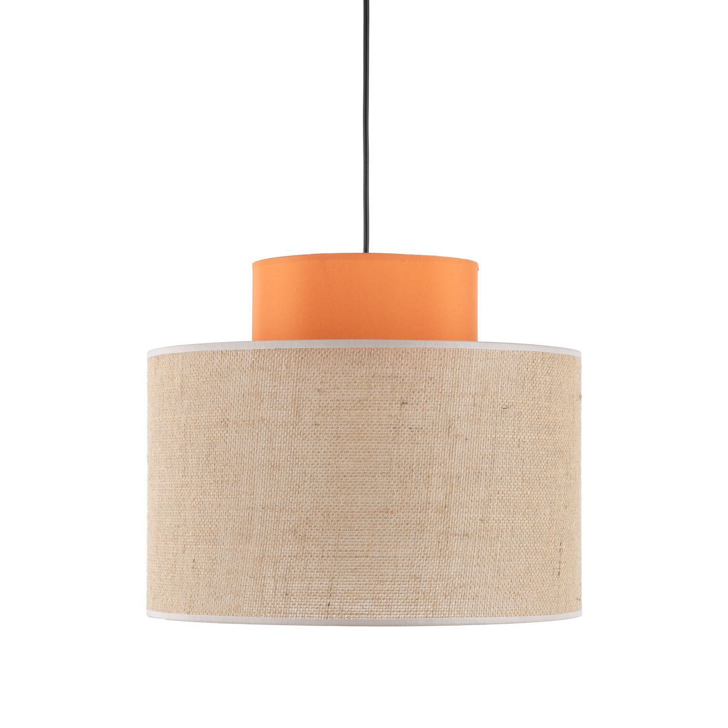 Suspension ronde E27 Ø 38 cm H : max. 170 cm Jute Tissu Lampe, Lampenschirm, Klebeband