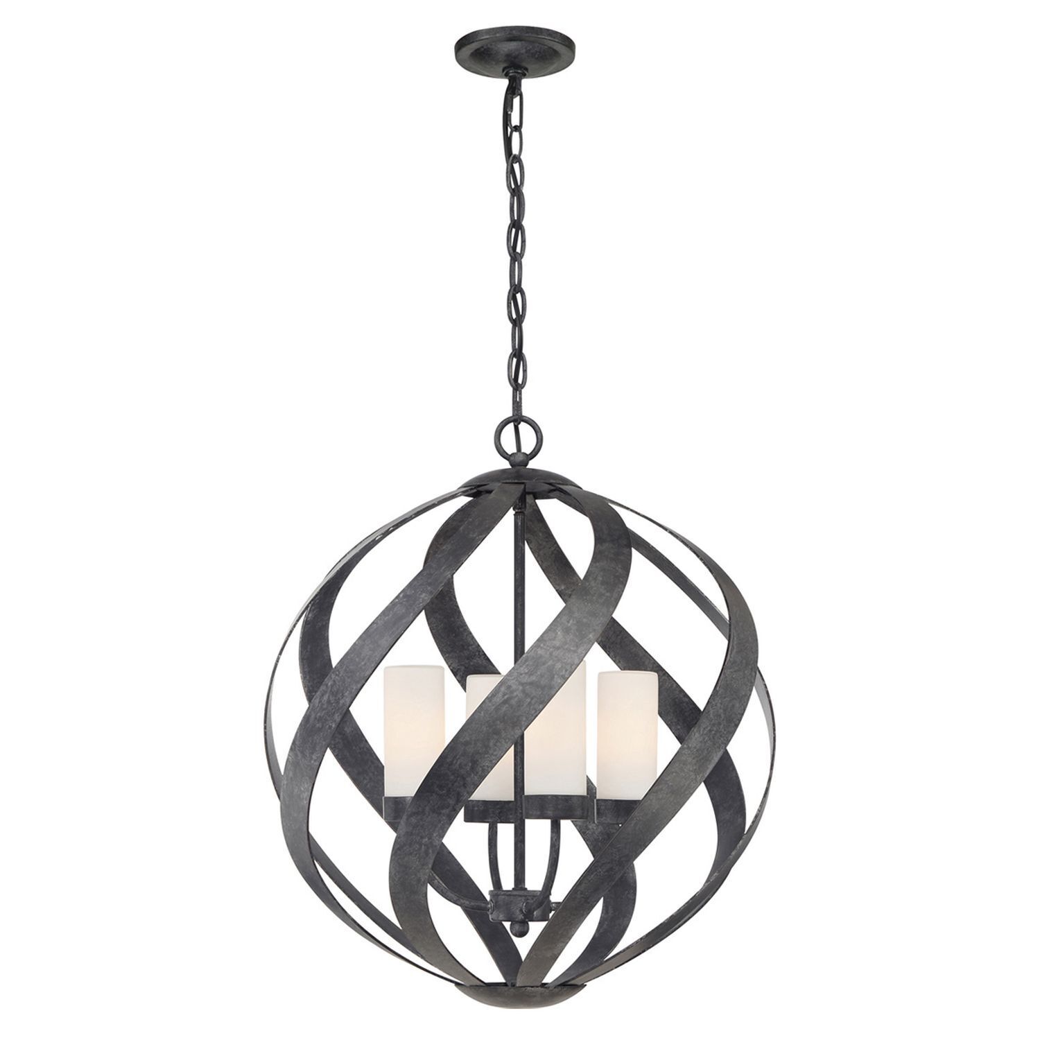 Lampe à suspendre ronde Ø50 cm 4x E14 Outdoor Terrasse