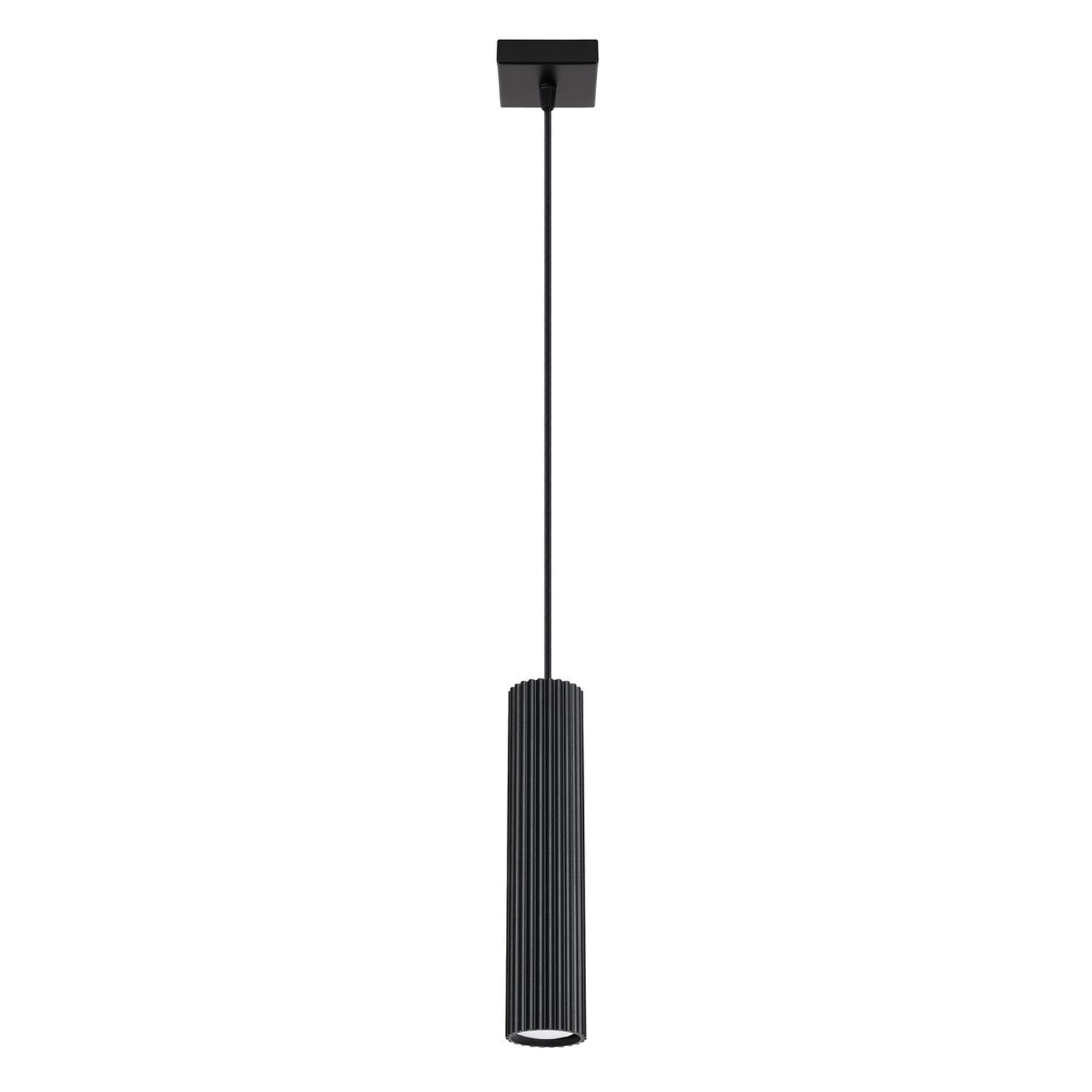 Lampe à suspendre Moderne Noir étroit L : 8 cm H : max. 118 cm GU10