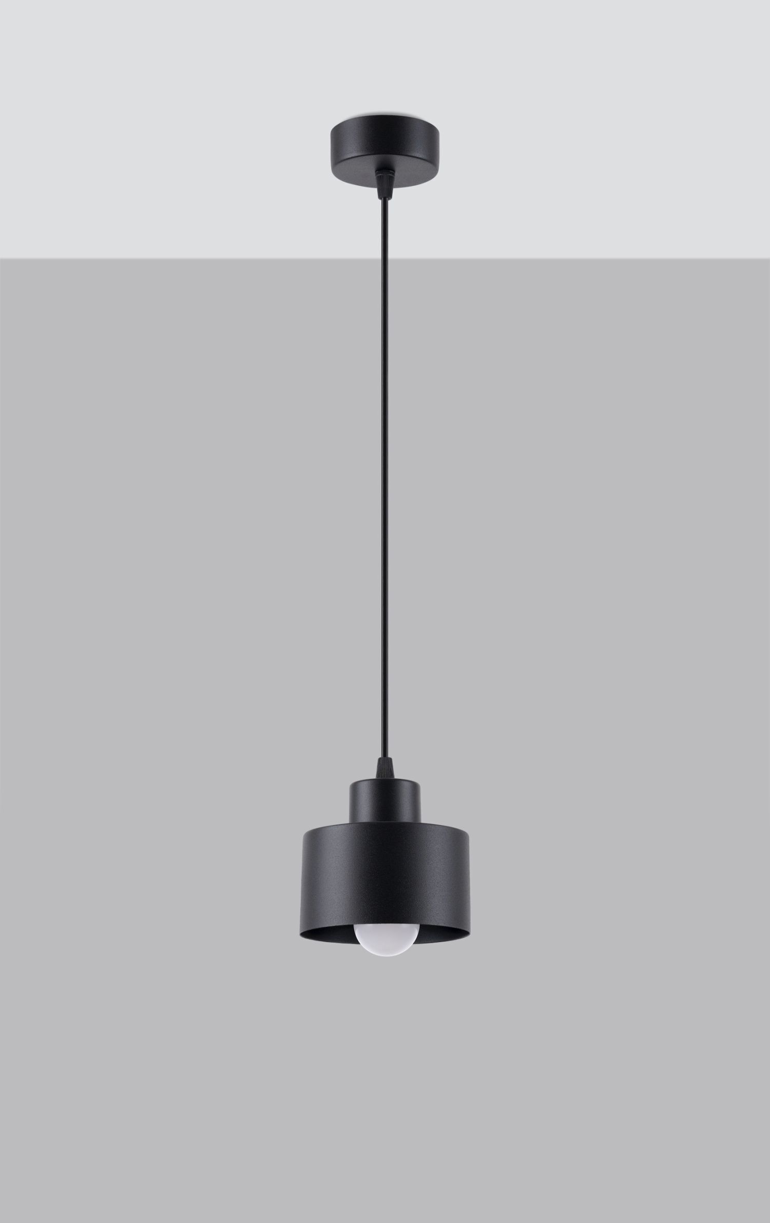 Lampe à suspendre Noir Ø 12 cm petit métal rétro E27
