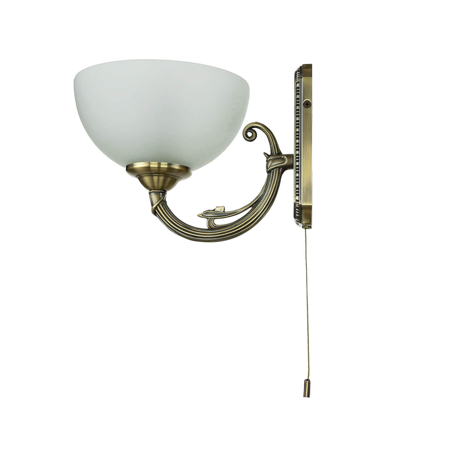 Applique Savoy Blanc Lampe, Leuchte, Bronze