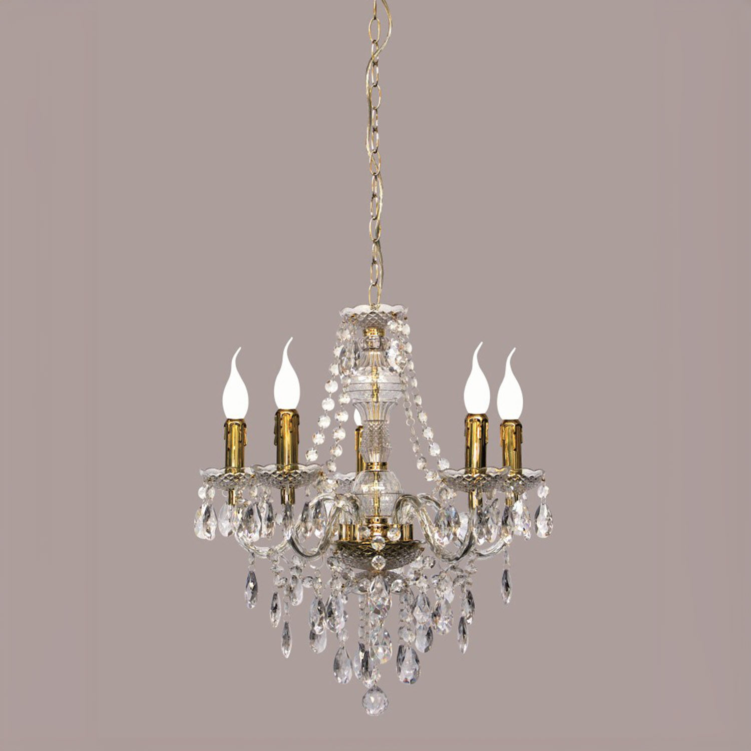 Lustre moderne laiton poli