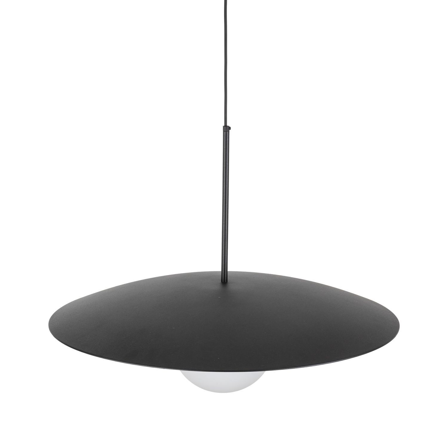 Blendarme Suspension Noir Métal Verre E27 Ø65 cm