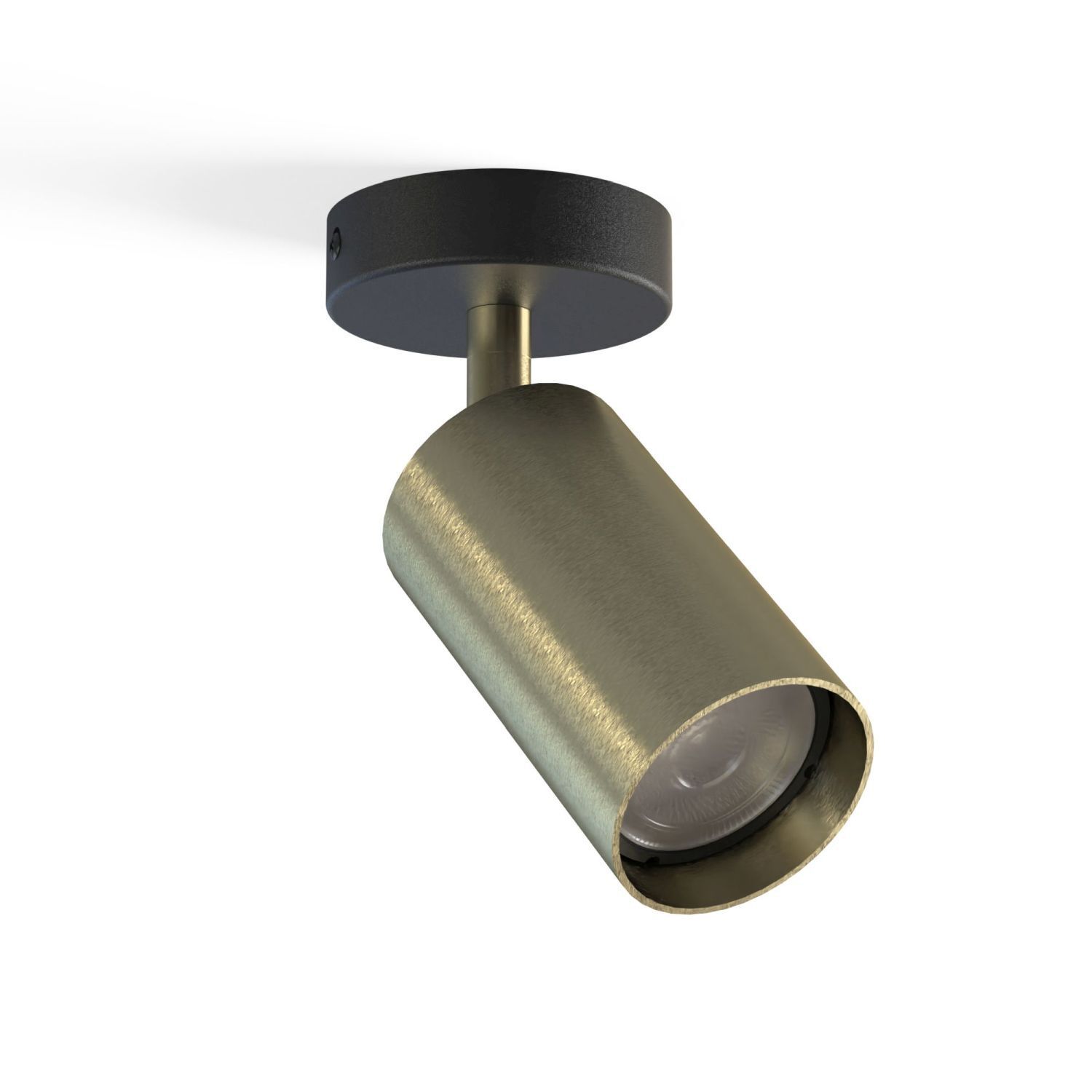Strahler EYE Messing Schwarz Lampe Spot Leuchte Deckenspot, Einzelleuchte, Metall, Grau, Richtung-Beleuchtung
