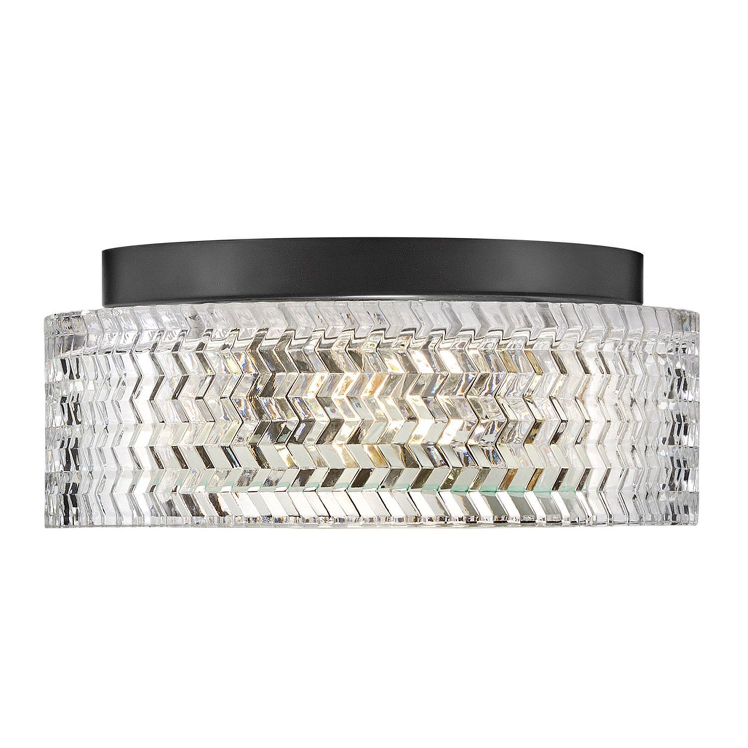 Plafonnier cristal rond Ø 30,5 cm noir E27 anti-éblouissement Deckenleuchte, Leuchte