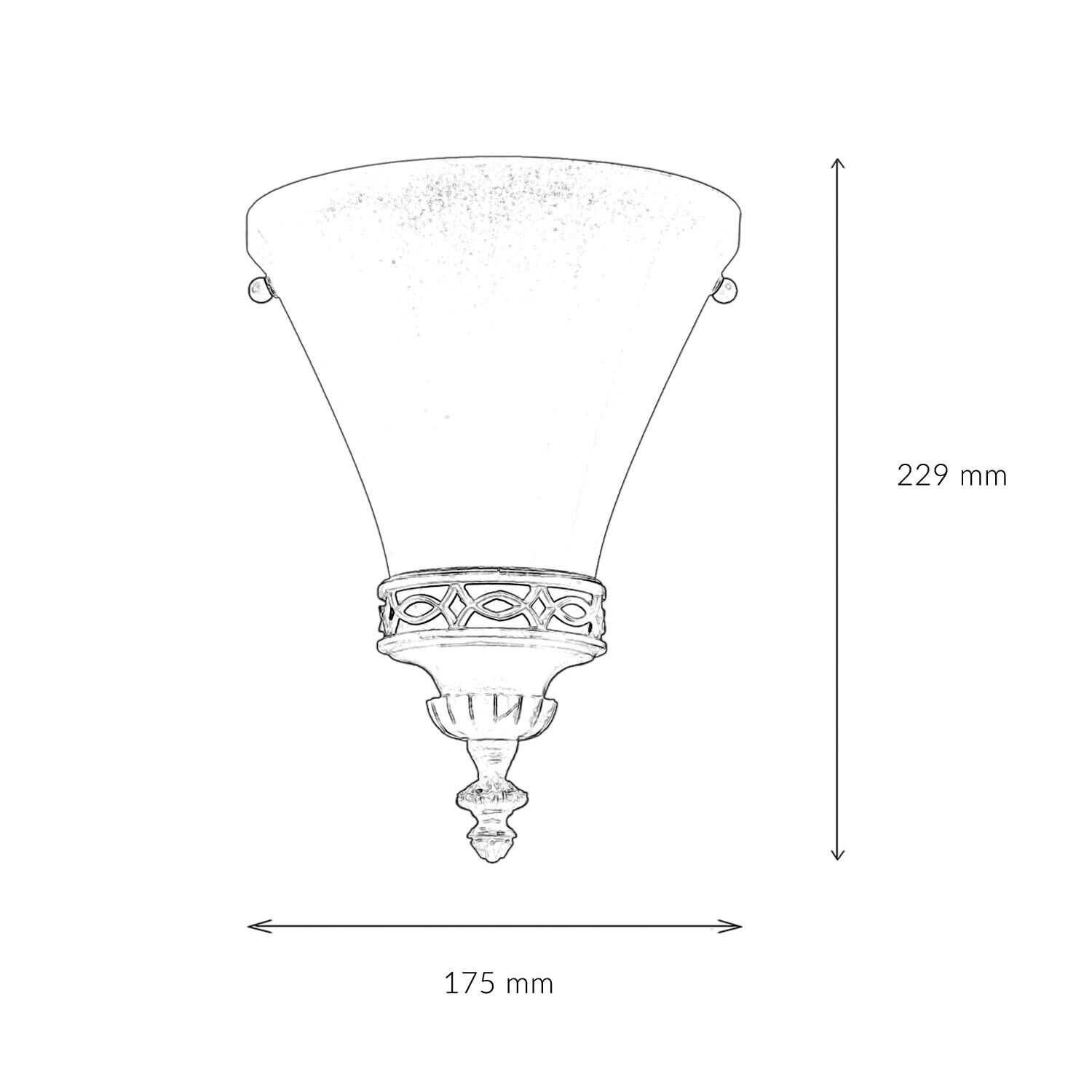 Applique ANABELL 1 Marron Lampe rustique Bras éblouissant