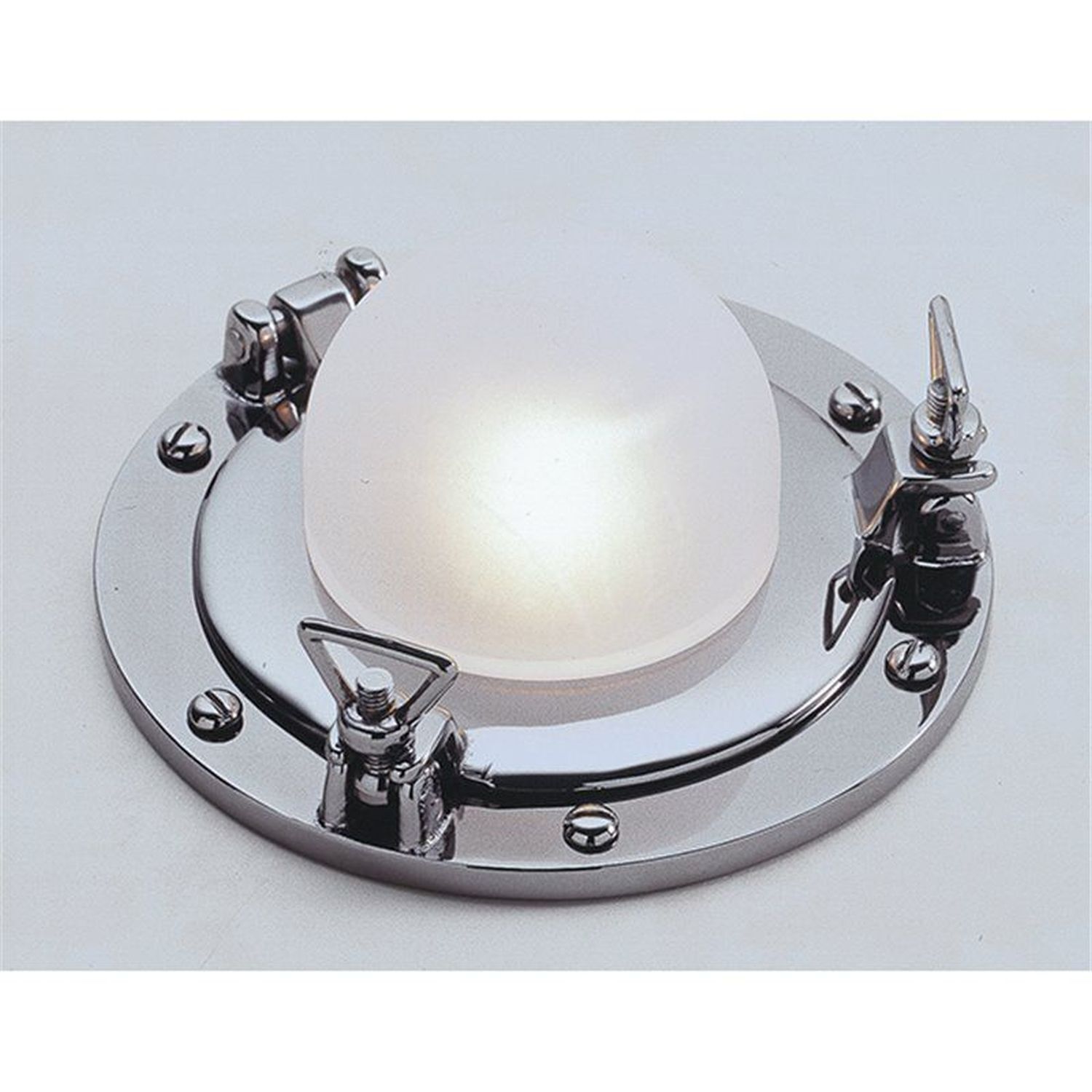 Plafonnier encastré Chrome en laiton rond Premium Leuchte