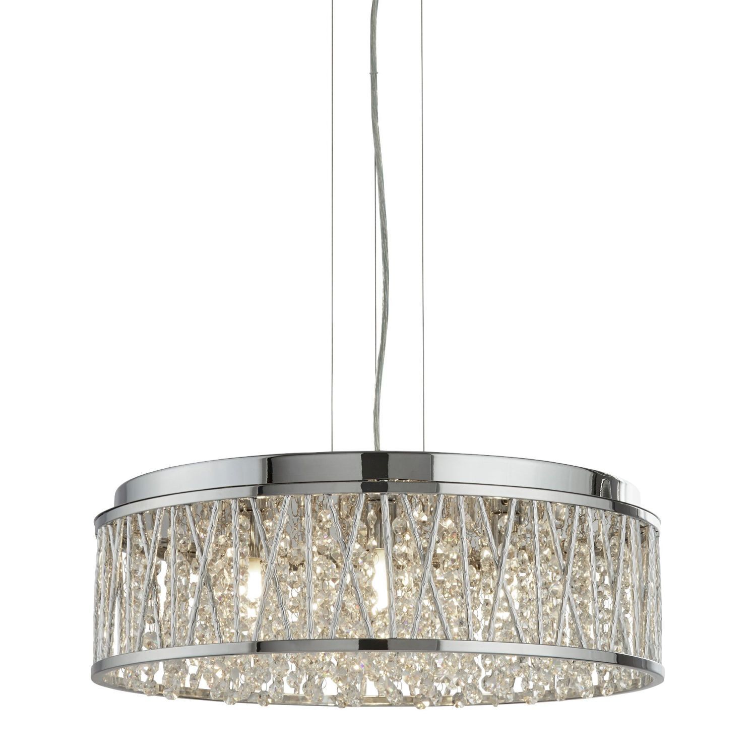Lampe à suspendre cristal Ø 48 cm H : max. 135 cm réglable 7x G9