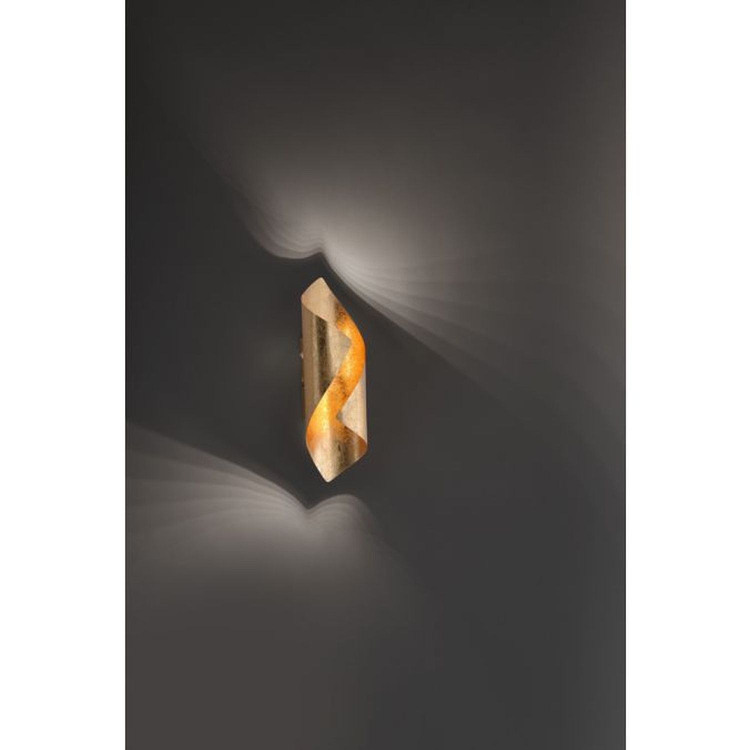 Applique murale LED de style Interrupteur 3000 K en feuille d'or