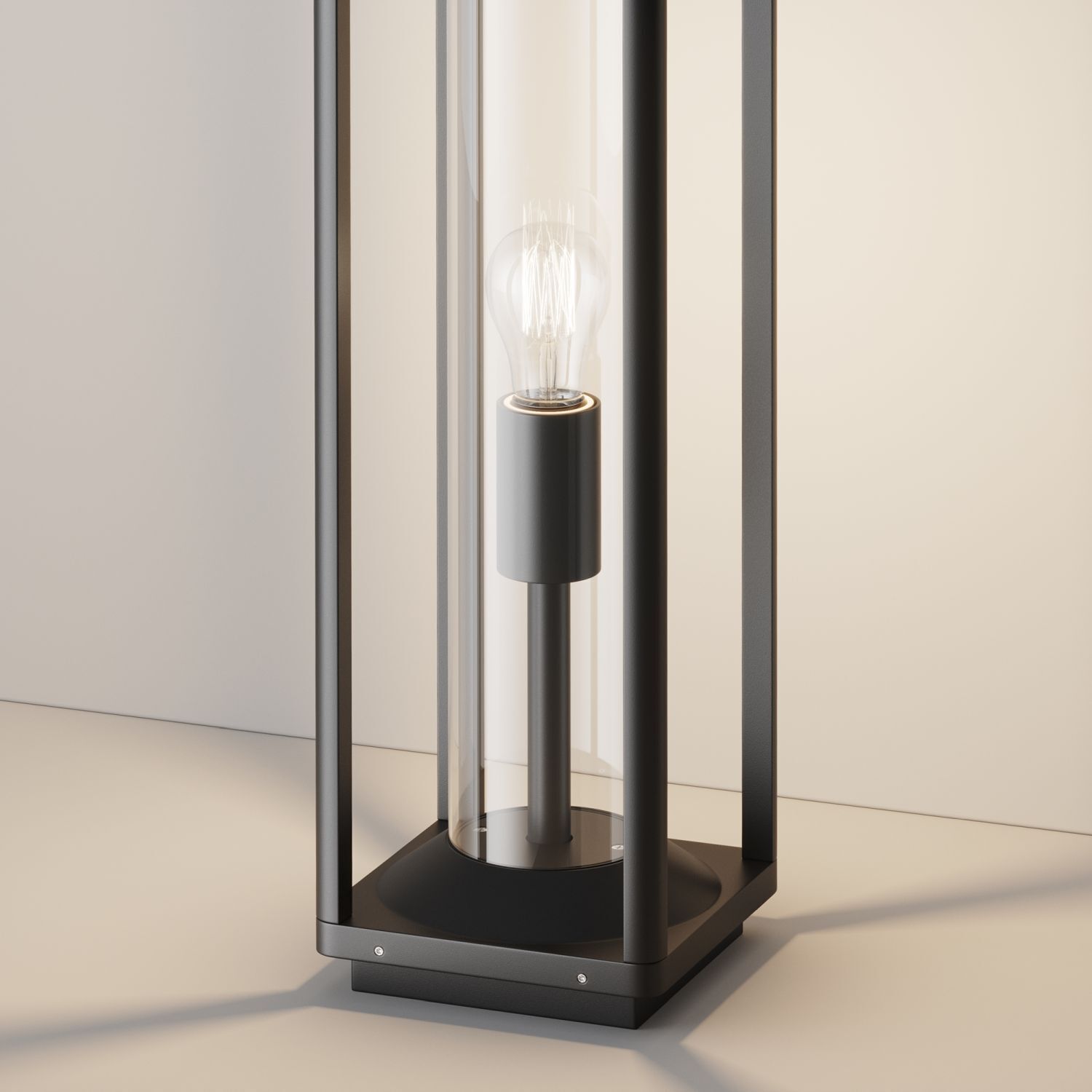 Borne d'éclairage aluminium hauteur 50 cm IP54 graphite E27 Lampe