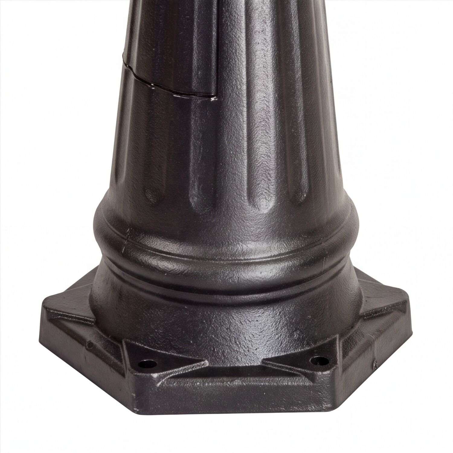 le51588-stehlampe-laternenpfahl-mastleuchte-garten-terrasse-auffahrt-aussen-metall-glas-matt-klassisch-rustikal-antik-3-flammig-schwarz-06 Stützbasis, Stahlfuß, Standleuchte, Schwarz, Gussfuß