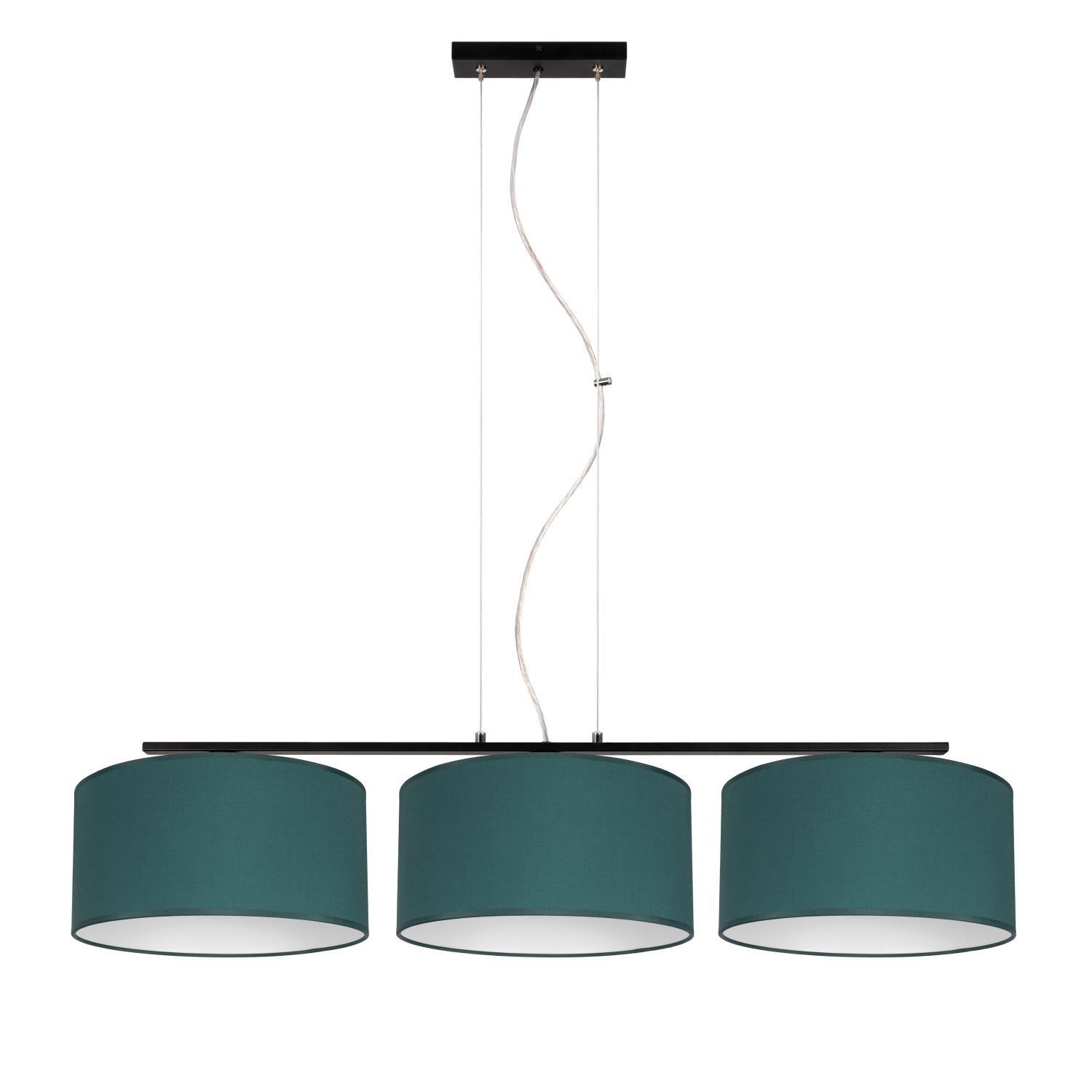 Blendarme Suspension Tissu Noir Vert E27 L:100 cm