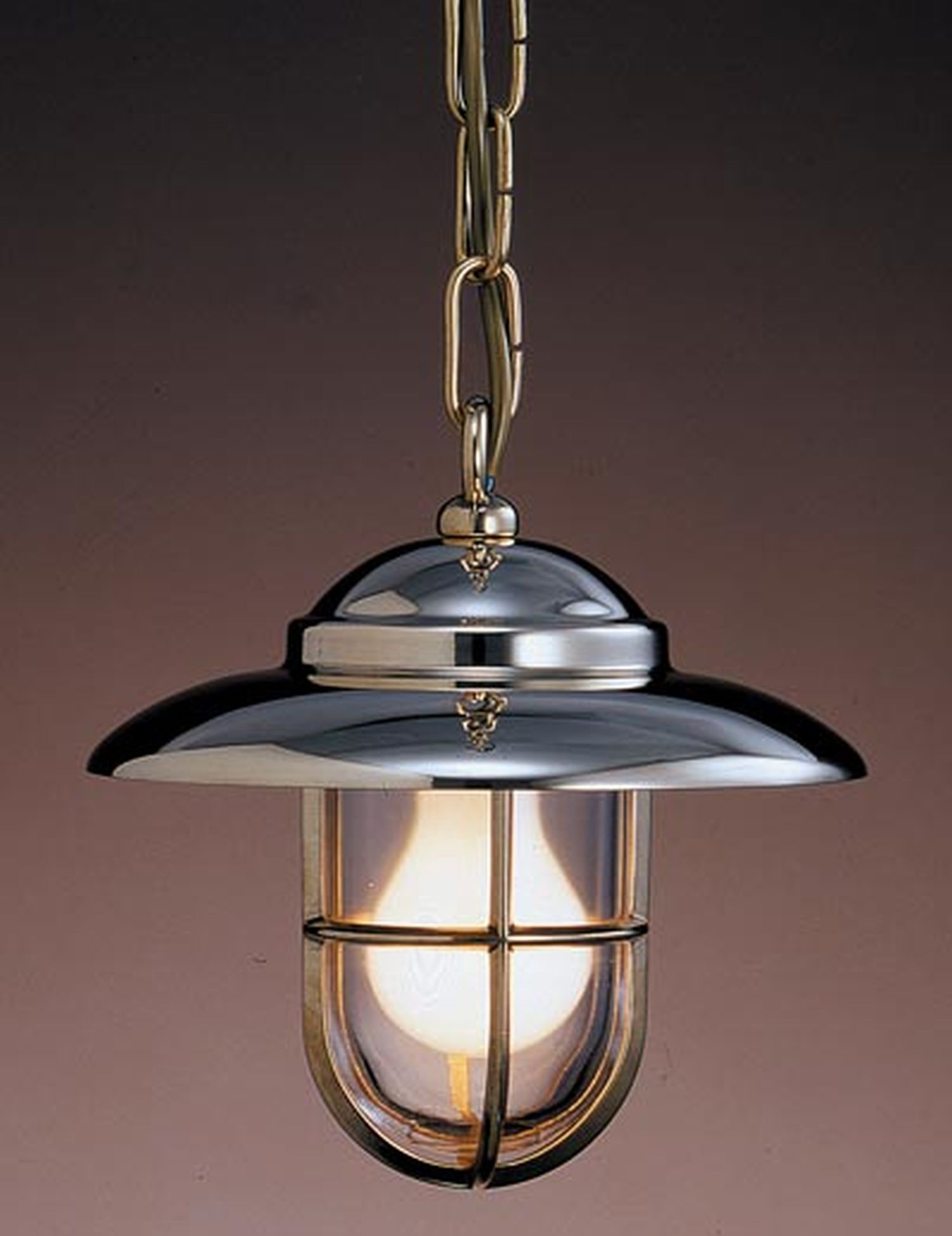 Suspension table à manger laiton verre Maritim Ø22cm