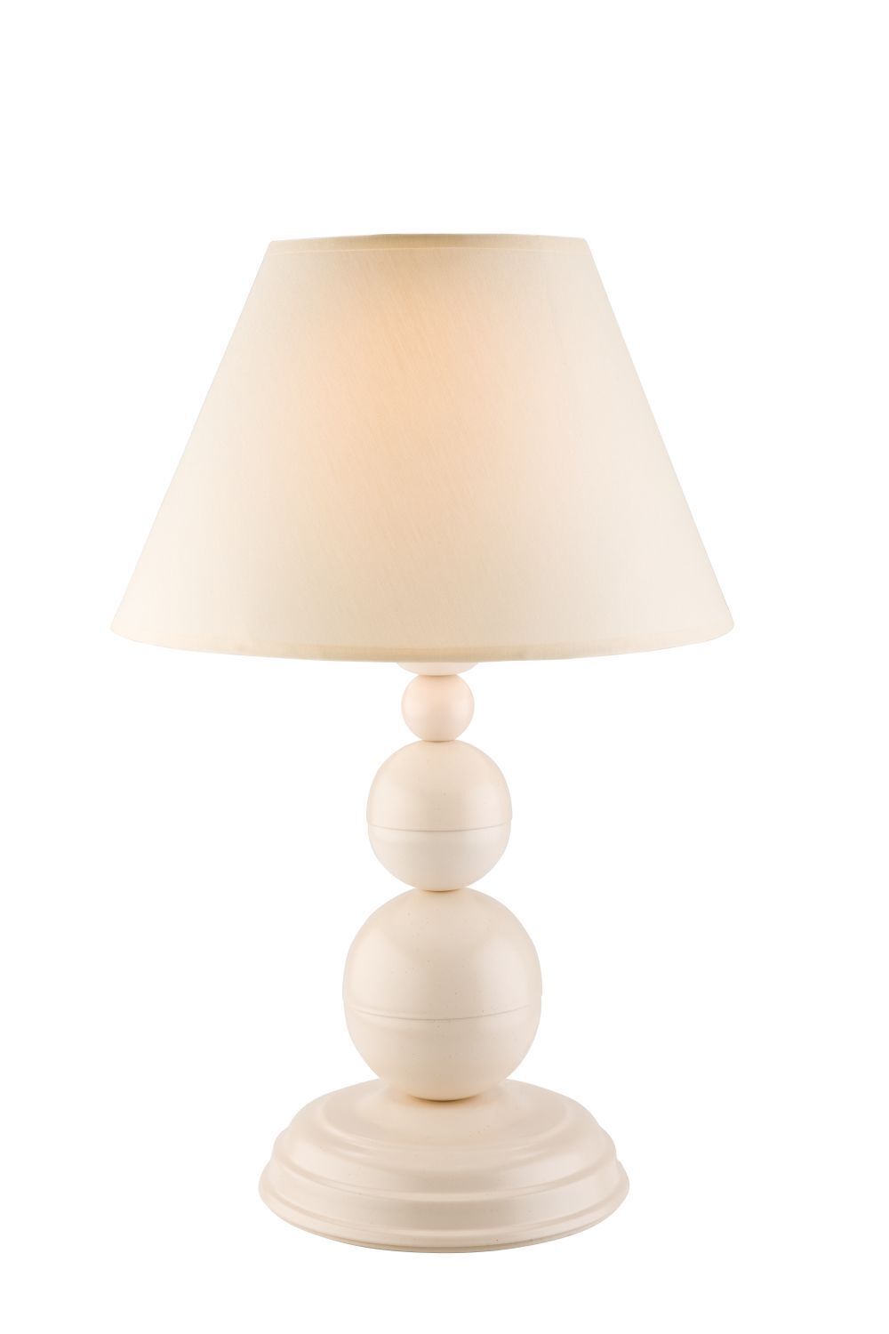 Lampe de table MADISYN Blanc Tissu H:38cm rond Campagne