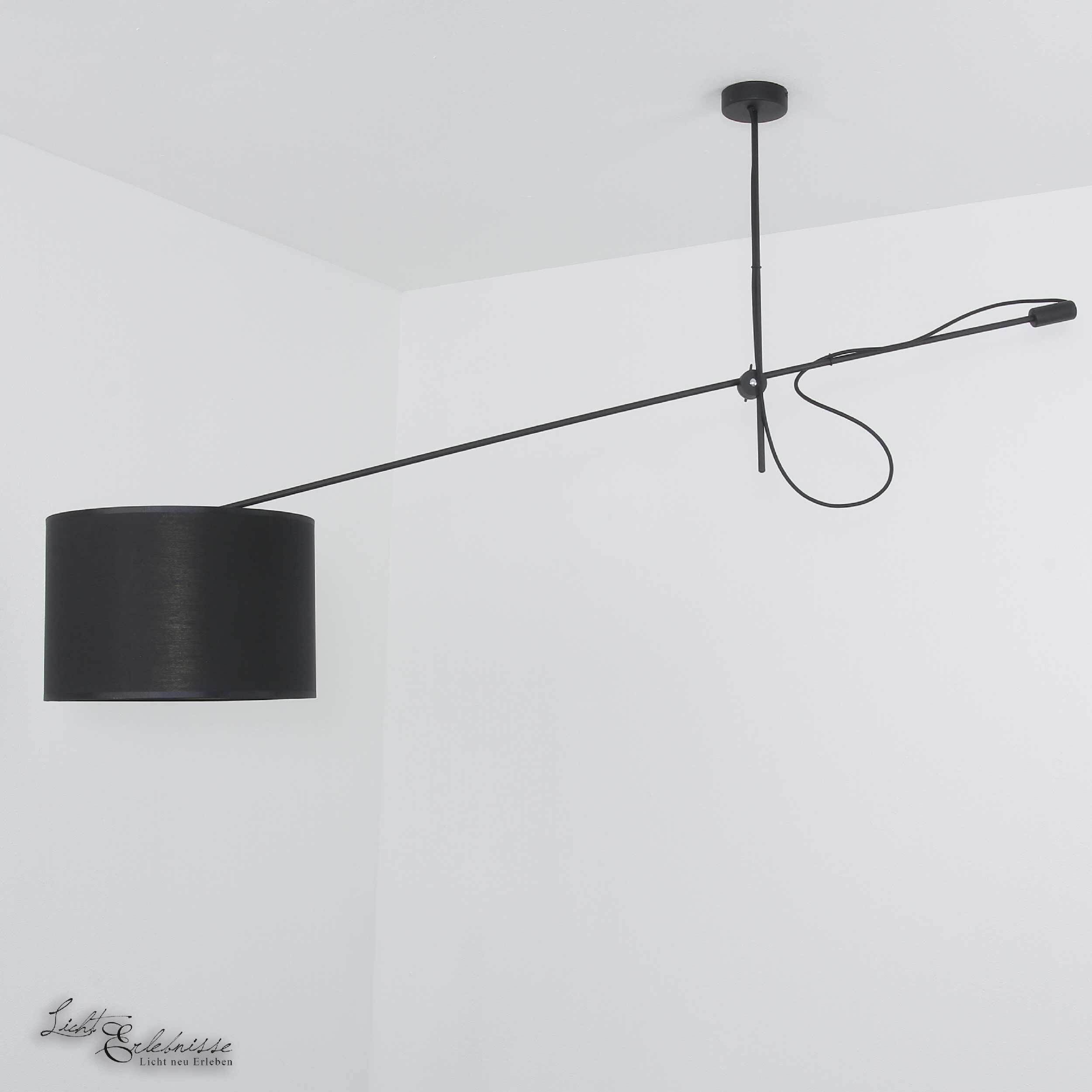 Grande lampe de plafond noir or VIPER flexible 170cm