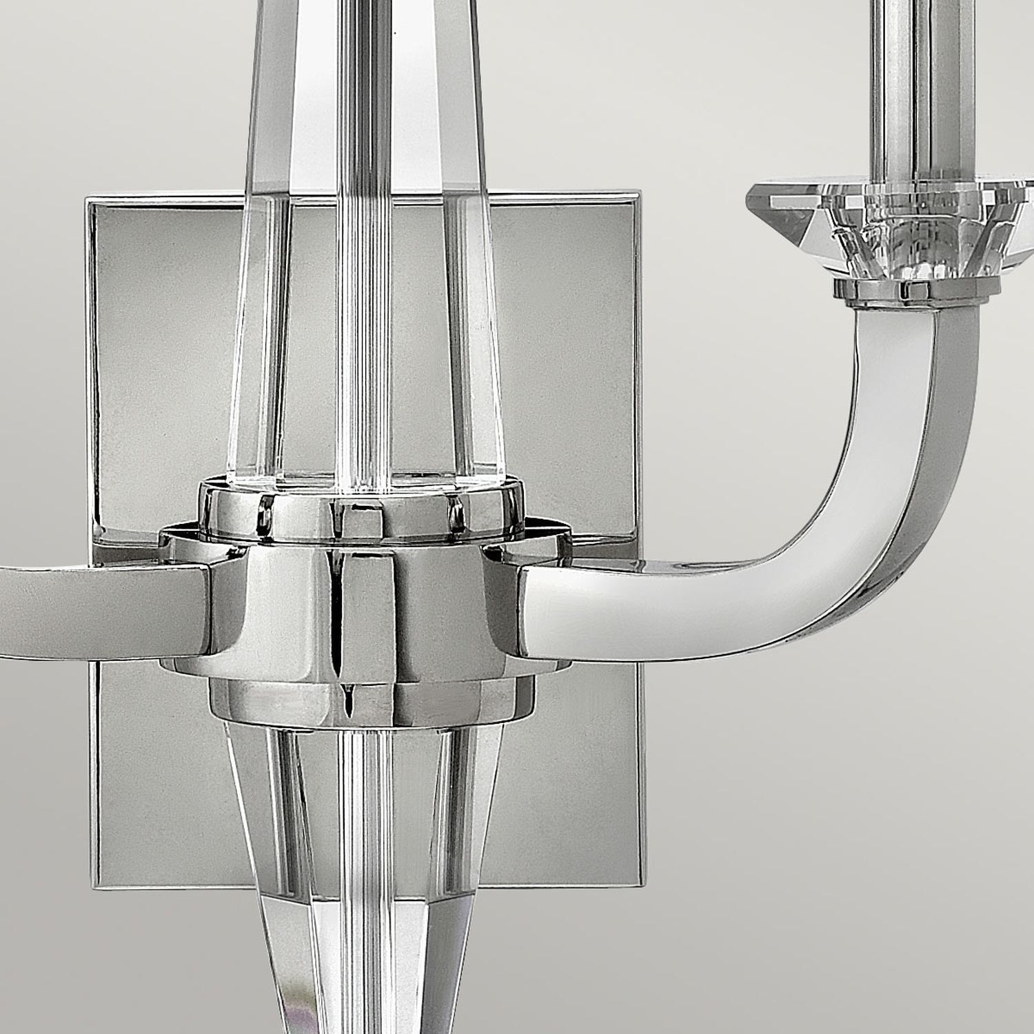 Applique intérieure 45 cm de haut métal cristal 2x E14