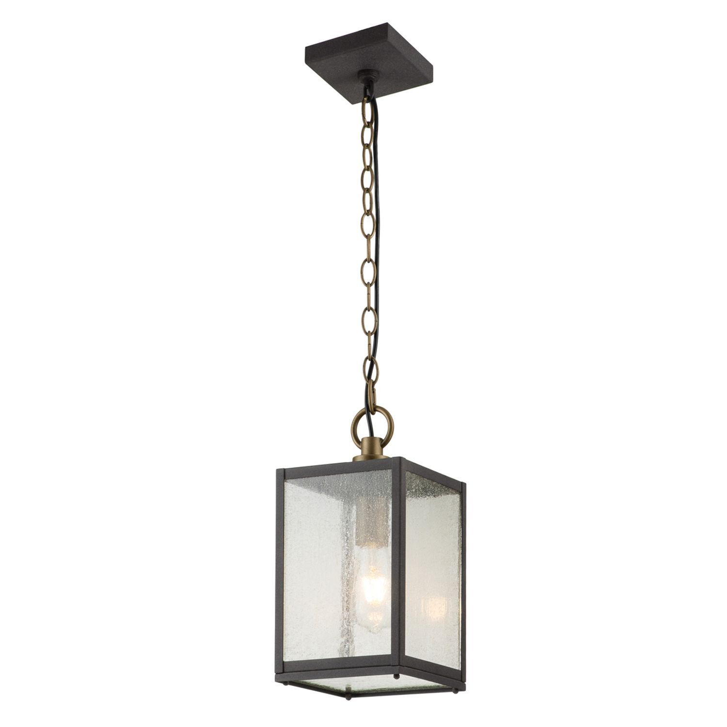 Lampe d'extérieur suspendue aluminium verre E27 IP44 H : max. 197,2 cm