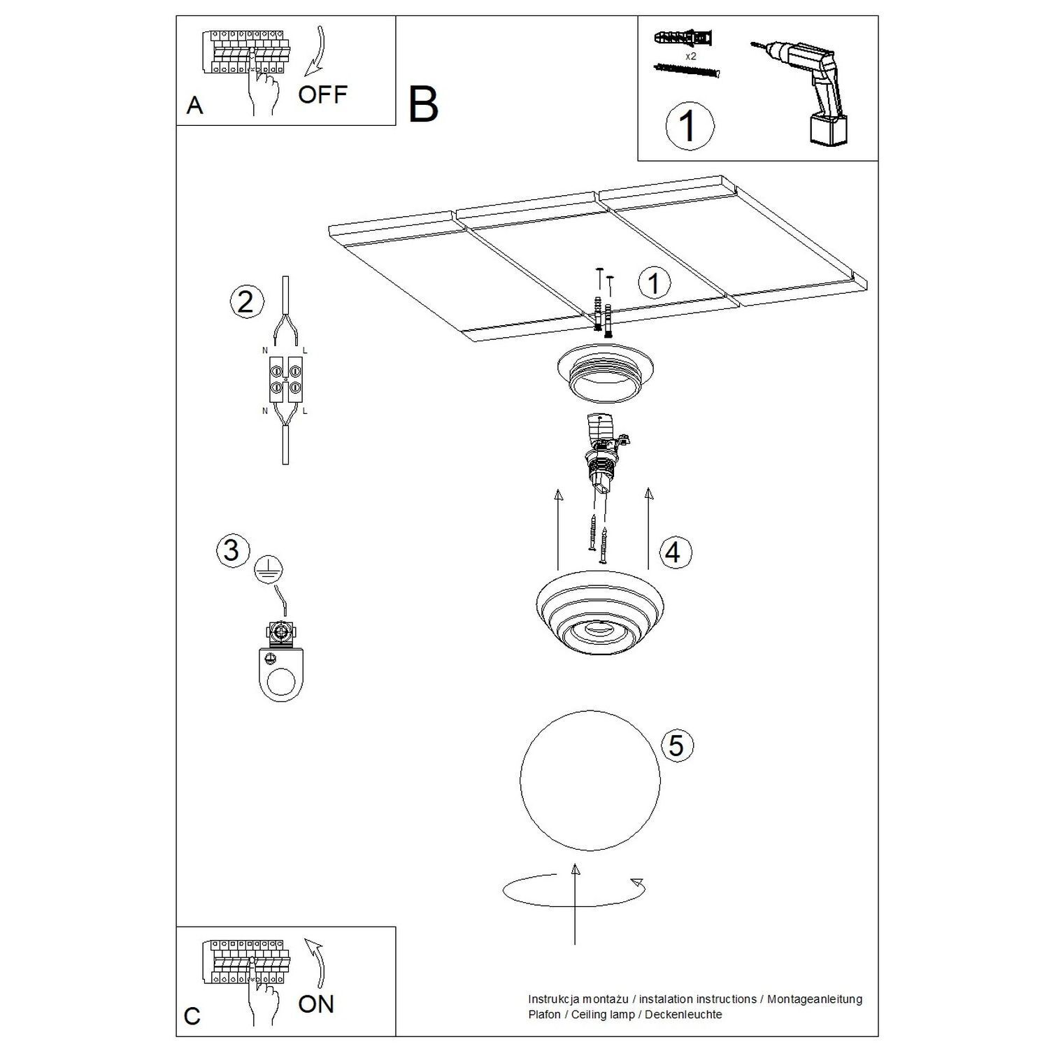 Wandleuchte Keramik Glas G9 IP44 T:16 cm blendarm Drinnen