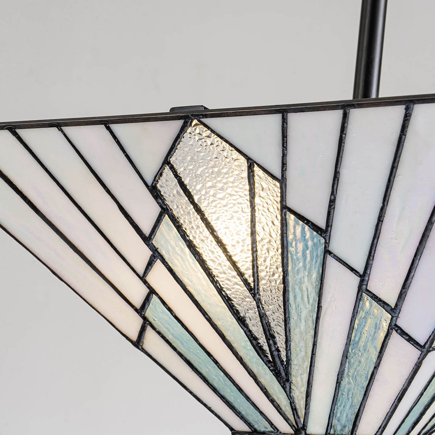 Plafonnier verre métal style Tiffany hauteur réglable 2x E27 Deckenleuchte, Lampe