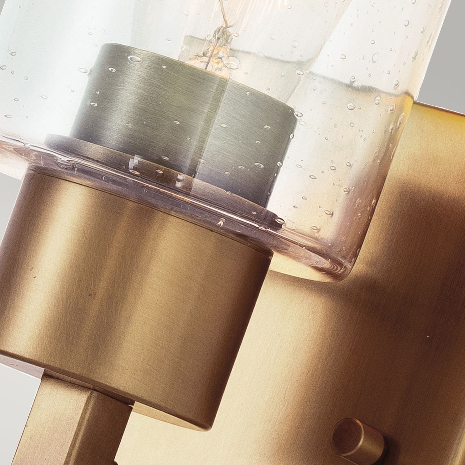 Petite lampe murale en métal verre de pluie 27,1 cm de haut en laiton