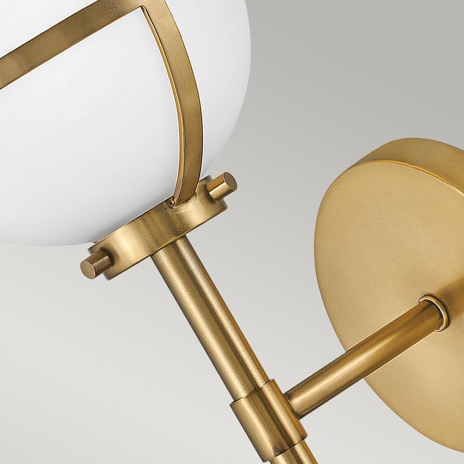 Lampe de salle de bain mur métal verre IP44 H : 40,3 cm Abat-jour sphérique