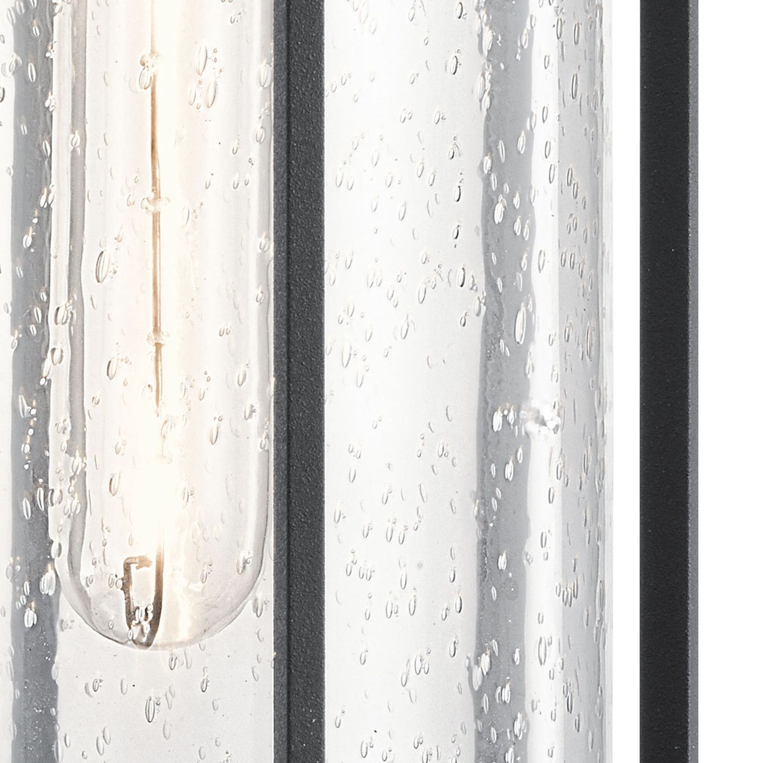 Applique d'extérieur noir aluminium verre de pluie IP44 E27
