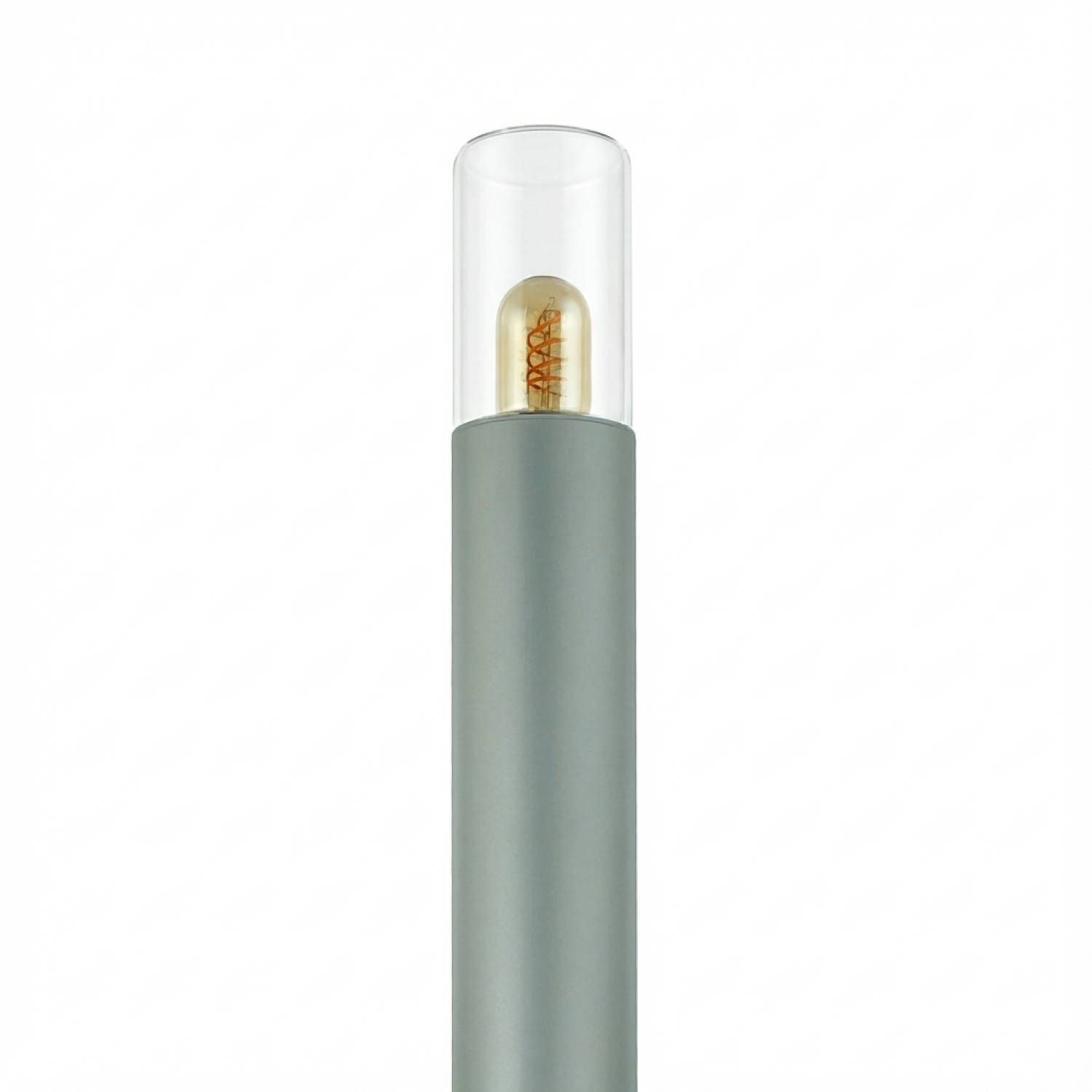 lampe, globe, stange, grau, stift