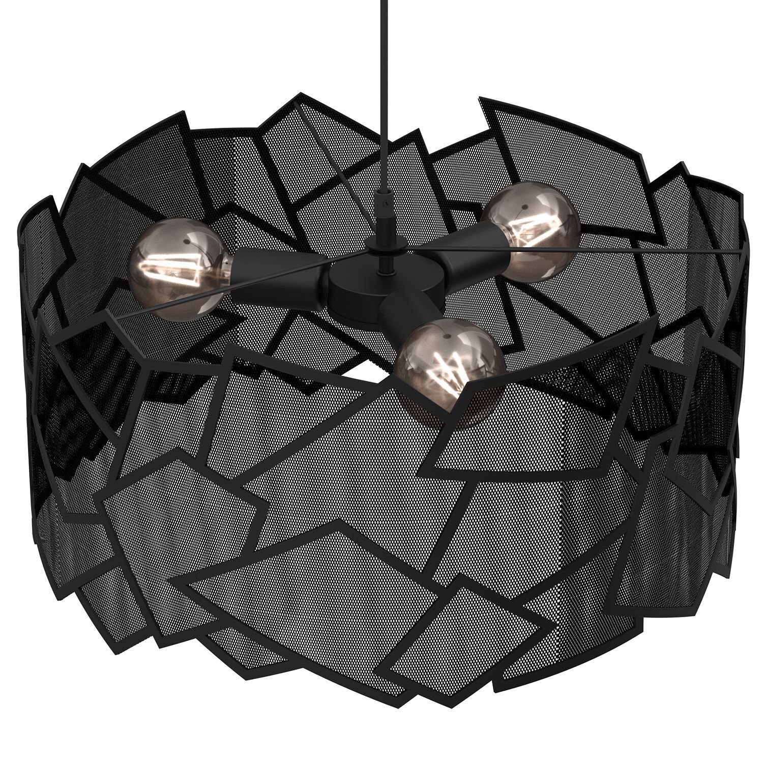 Moderne Pendelleuchte Metall B:49,5 cm E27 dekorativ Leuchter, Lampe, Deckenventilator, Gerät, Elektrisches Gerät