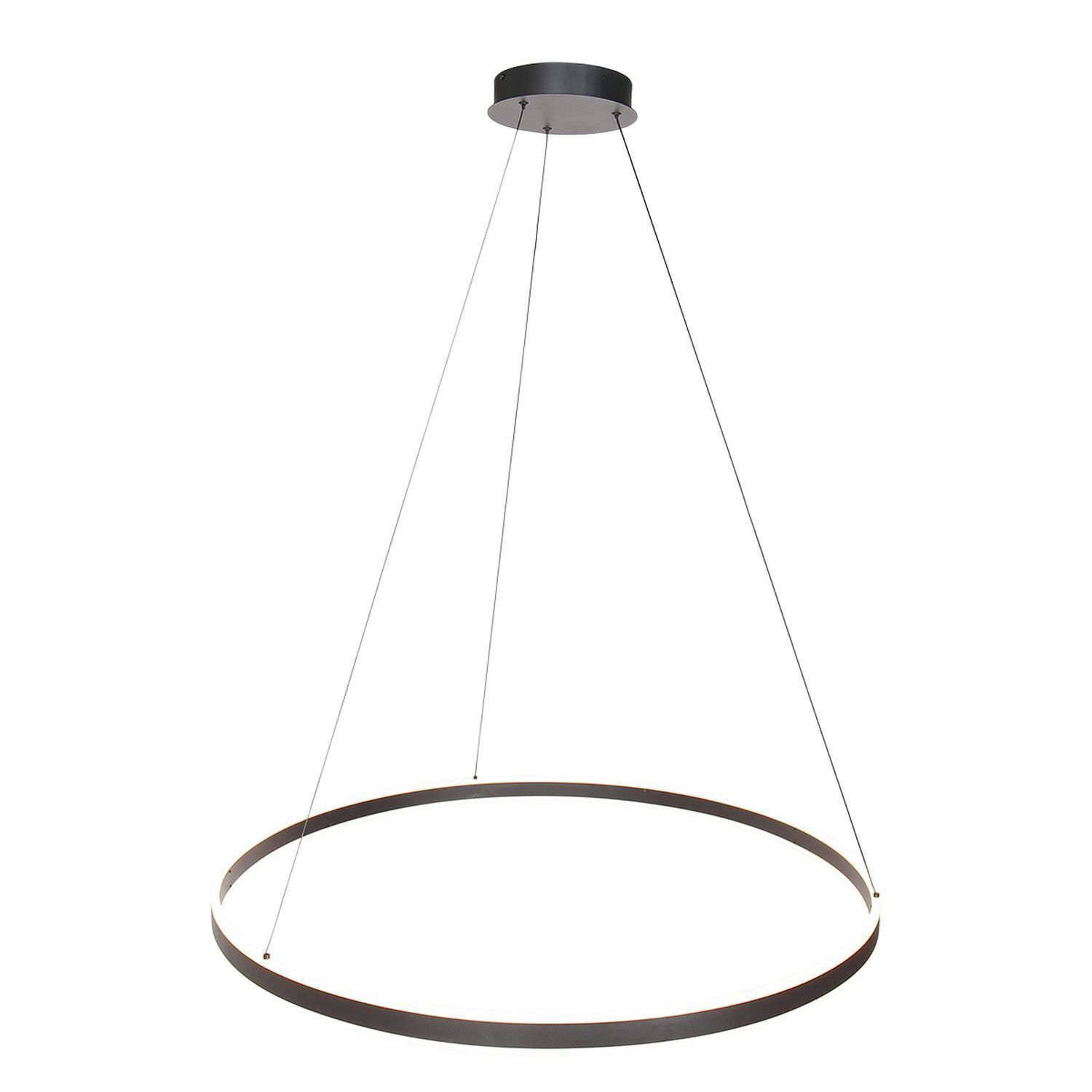 Grande lampe LED suspendue Noir Ø100 cm 80 W 2700 K