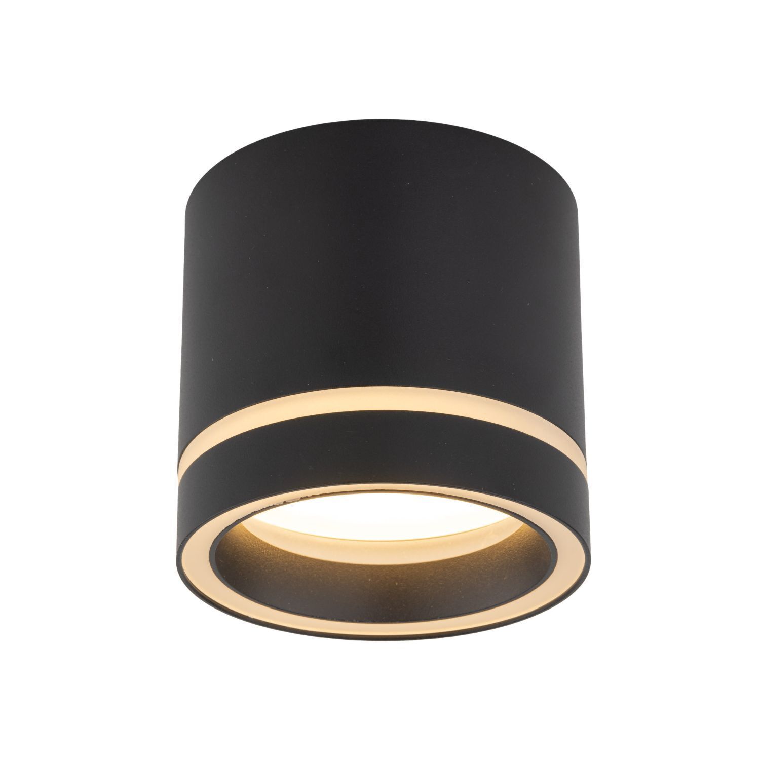 Lampe de plafonnier noir apparent Ø 8,5 cm petit métal