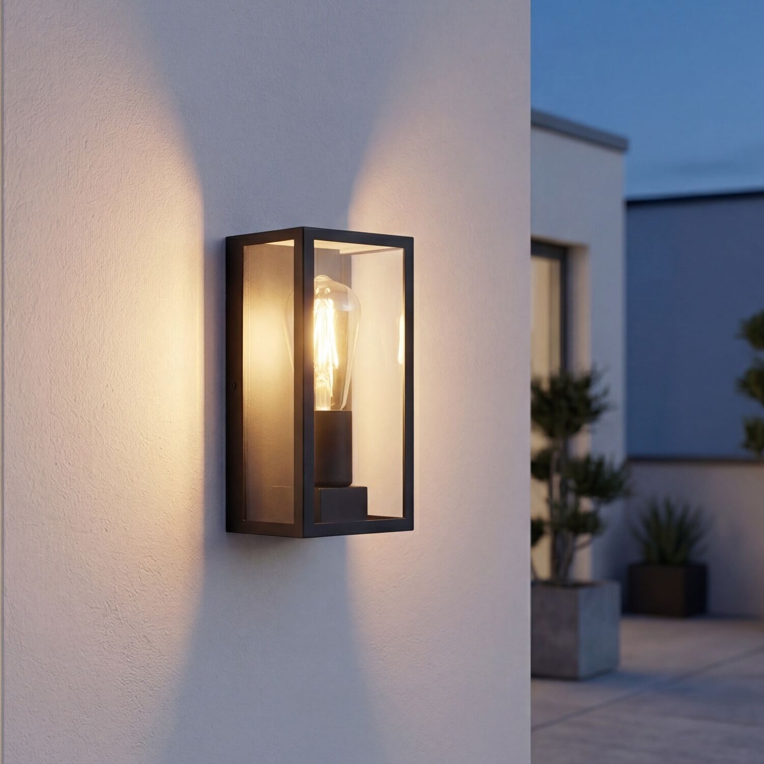 Lampe d'extérieur Vintage Aluminium Noir H:23,5 cm IP44 E27