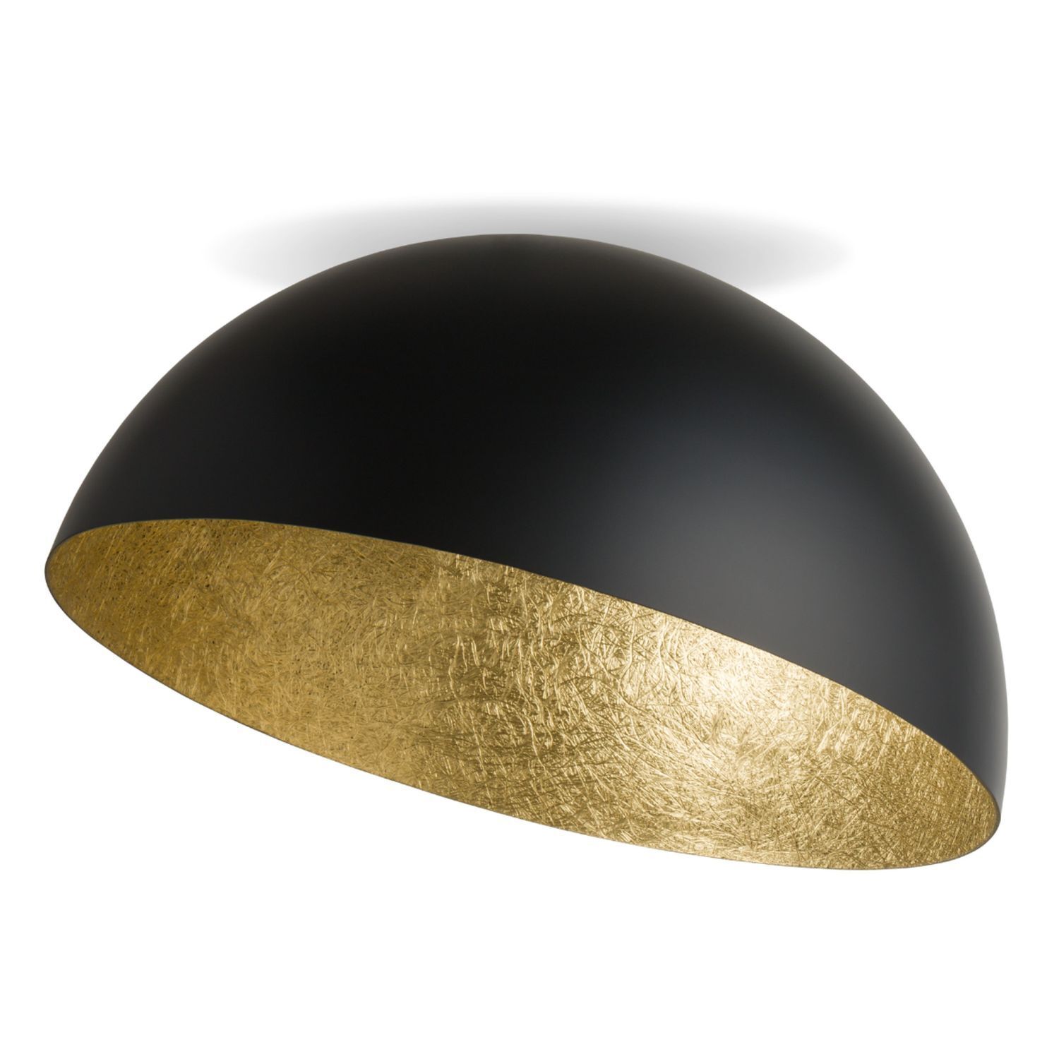 Grande lampe de plafond or noir ronde Ø90 cm E27 Loft