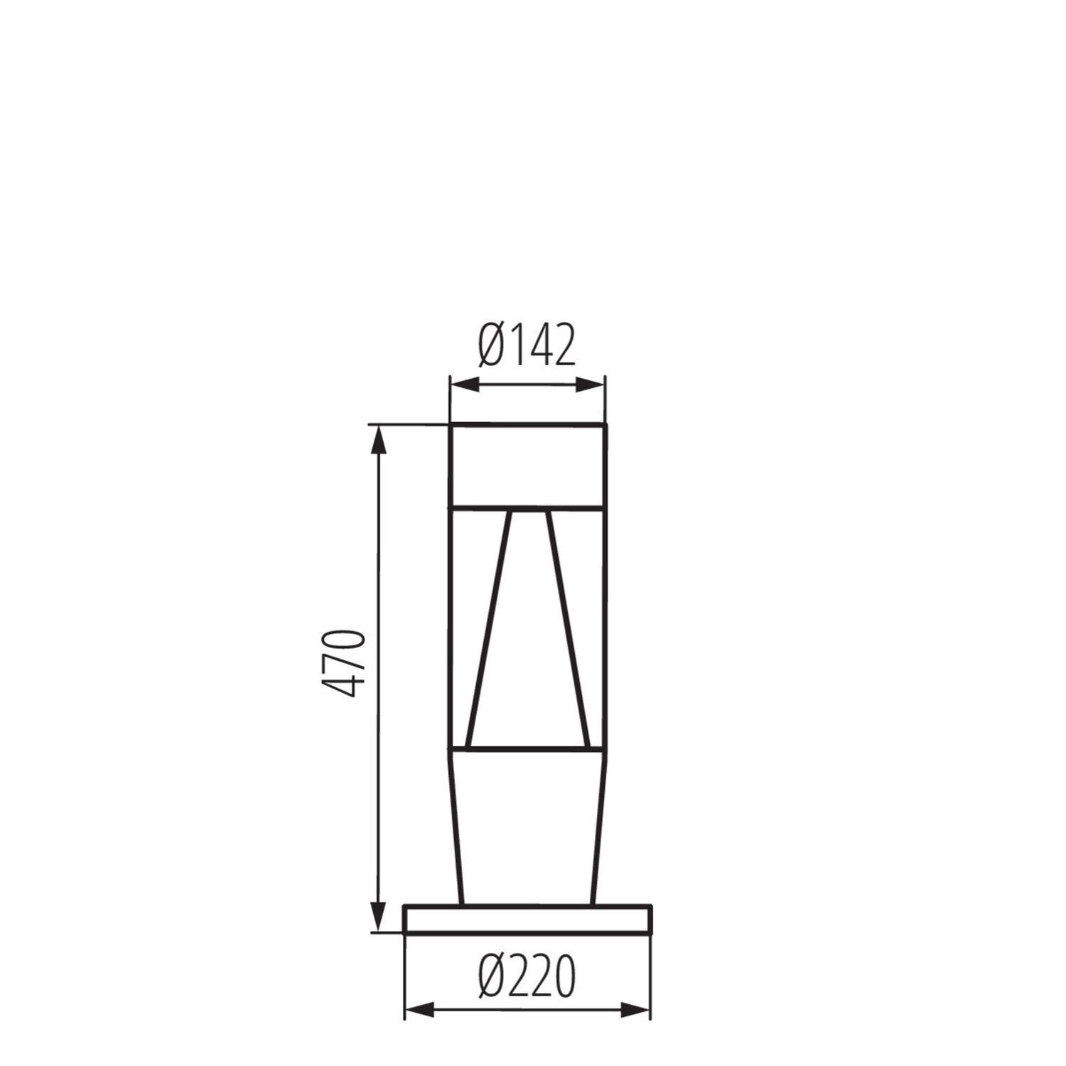 Luminaire de socle extérieur Gris 47 cm petit IP54 FLANNA