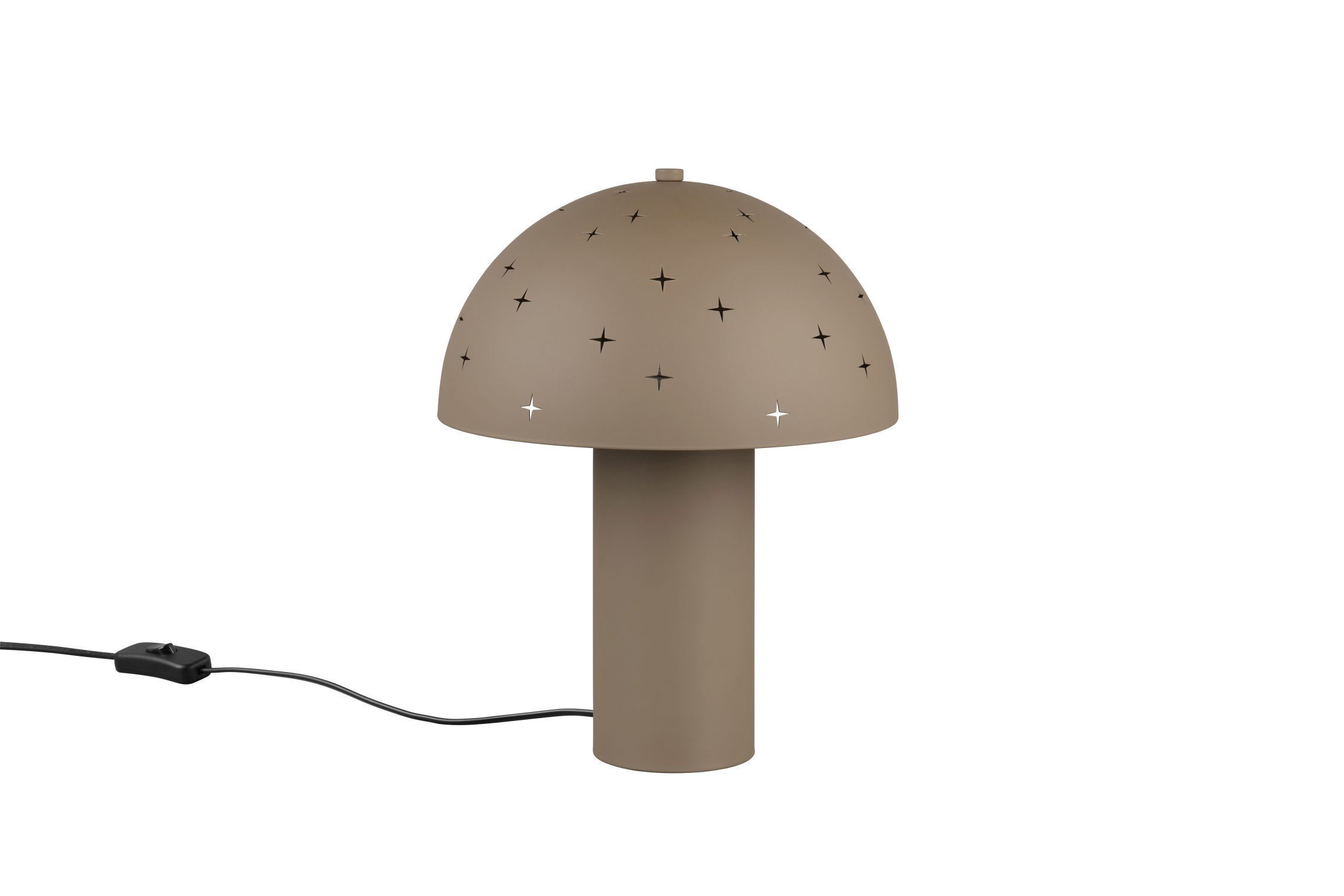 Lampe de table stylée Taupe Métal E14 32,5 cm Étoiles Lampe