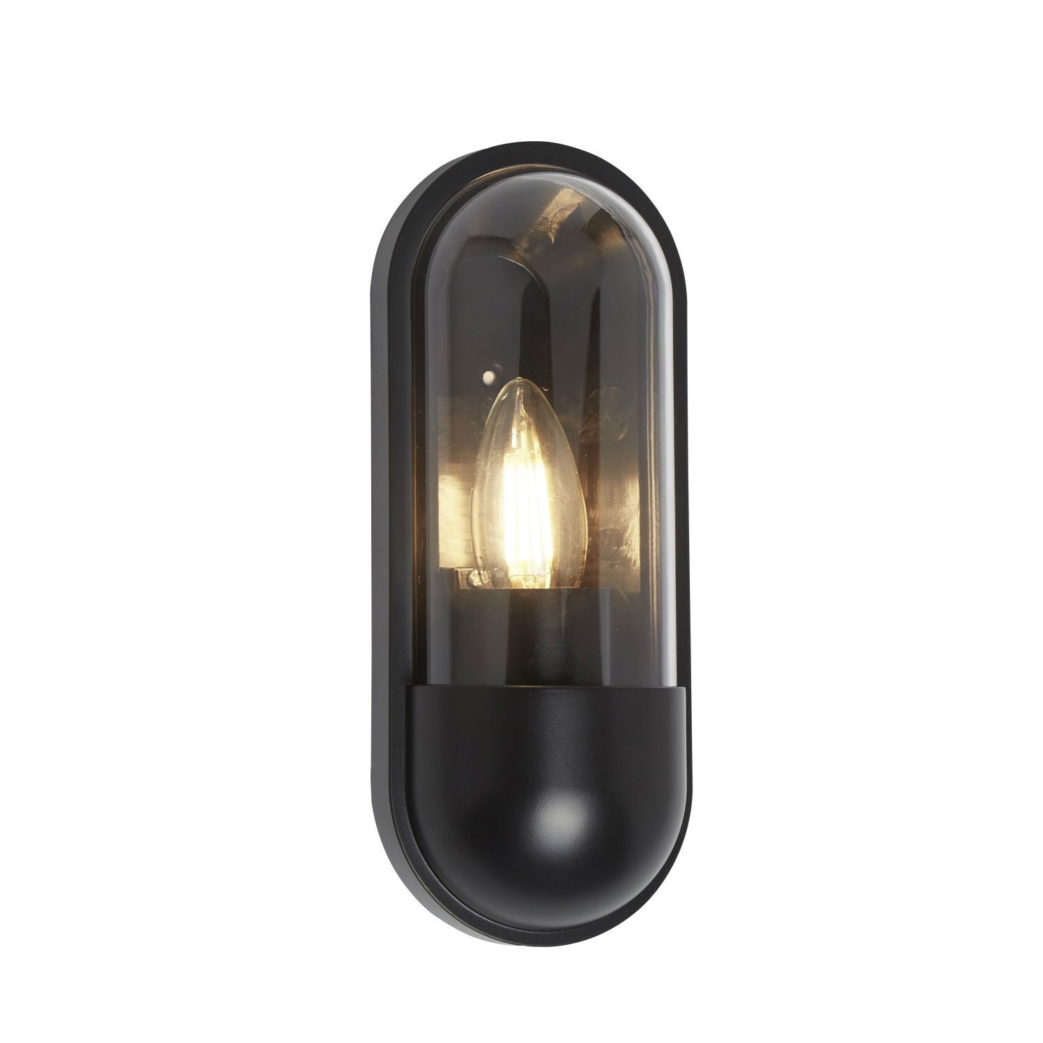 Applique extérieure noire H : 24 cm IP44 E27 GOMEZ