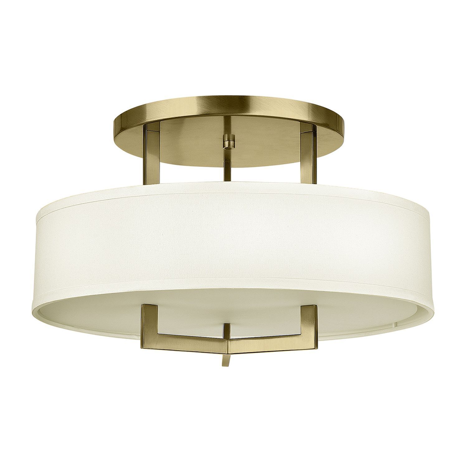 Lampe de plafonnier ronde Ø 50,8 cm 3x E27 métal tissu en laiton blanc Deckenleuchte, Leuchte, Deckenventilator, Gerät, Elektrisches Gerät