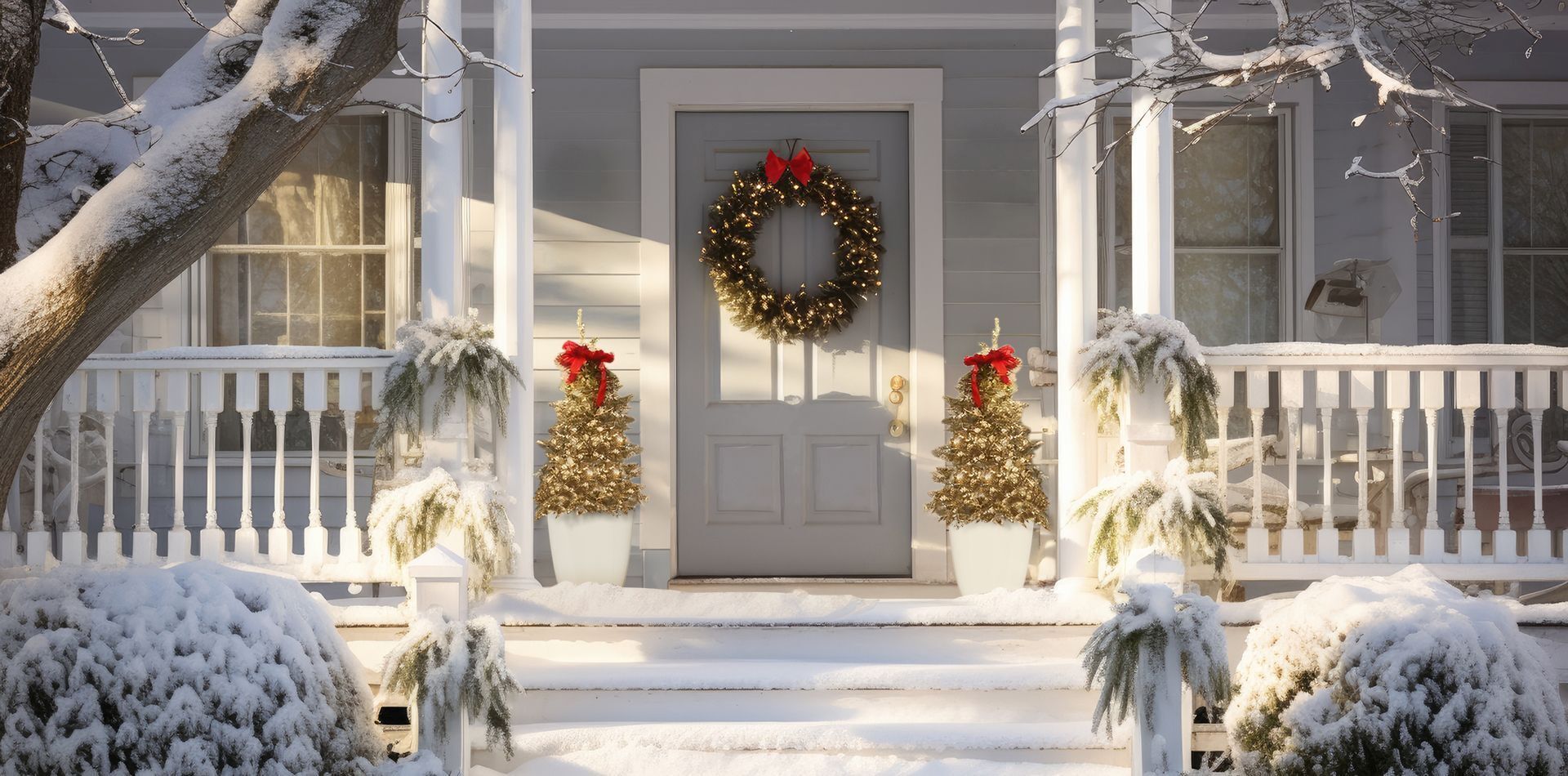 Beleuchteter LED Blumentopf rund flach Weihnachtsdeko, Türkranz, Weihnachtsbaum, Zweige, Schnee