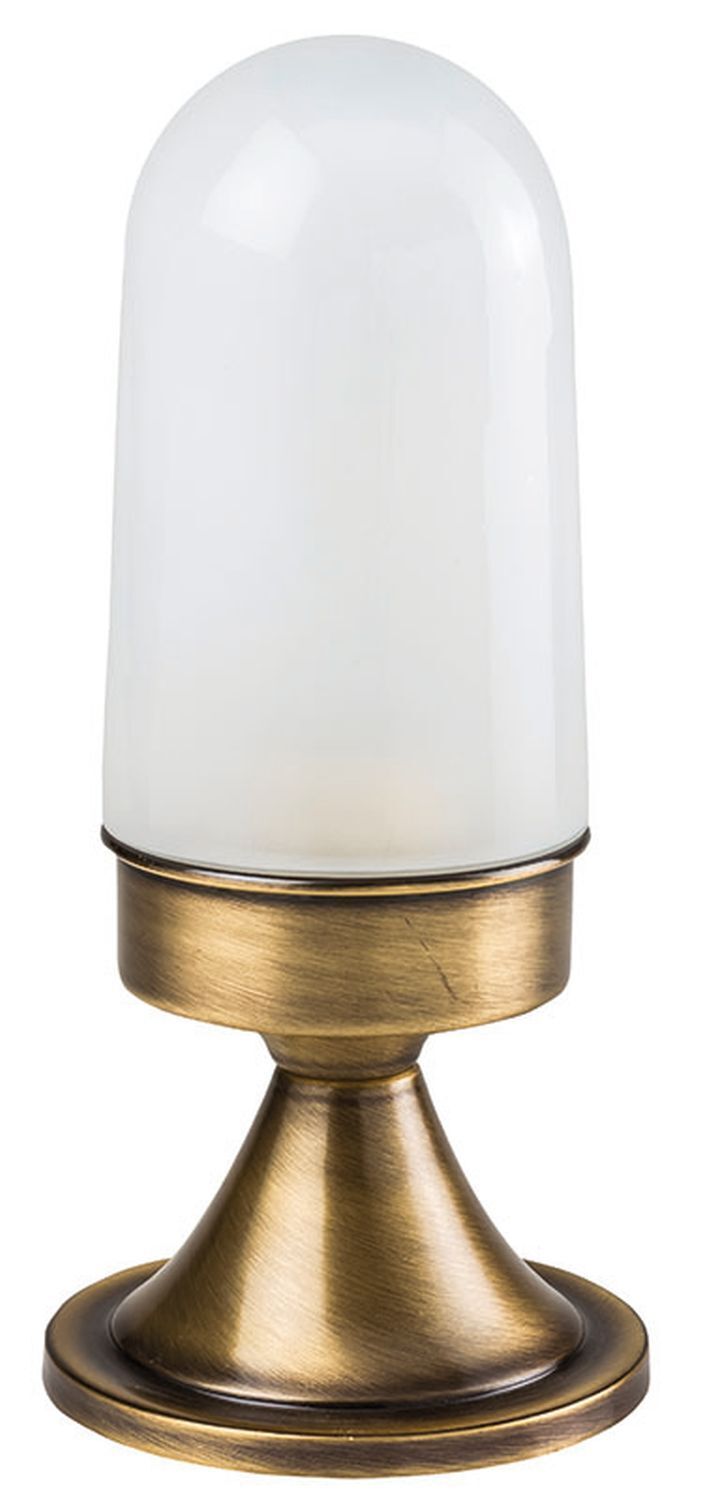 Lampe de jardin décorative laiton verre H:28cm extérieur