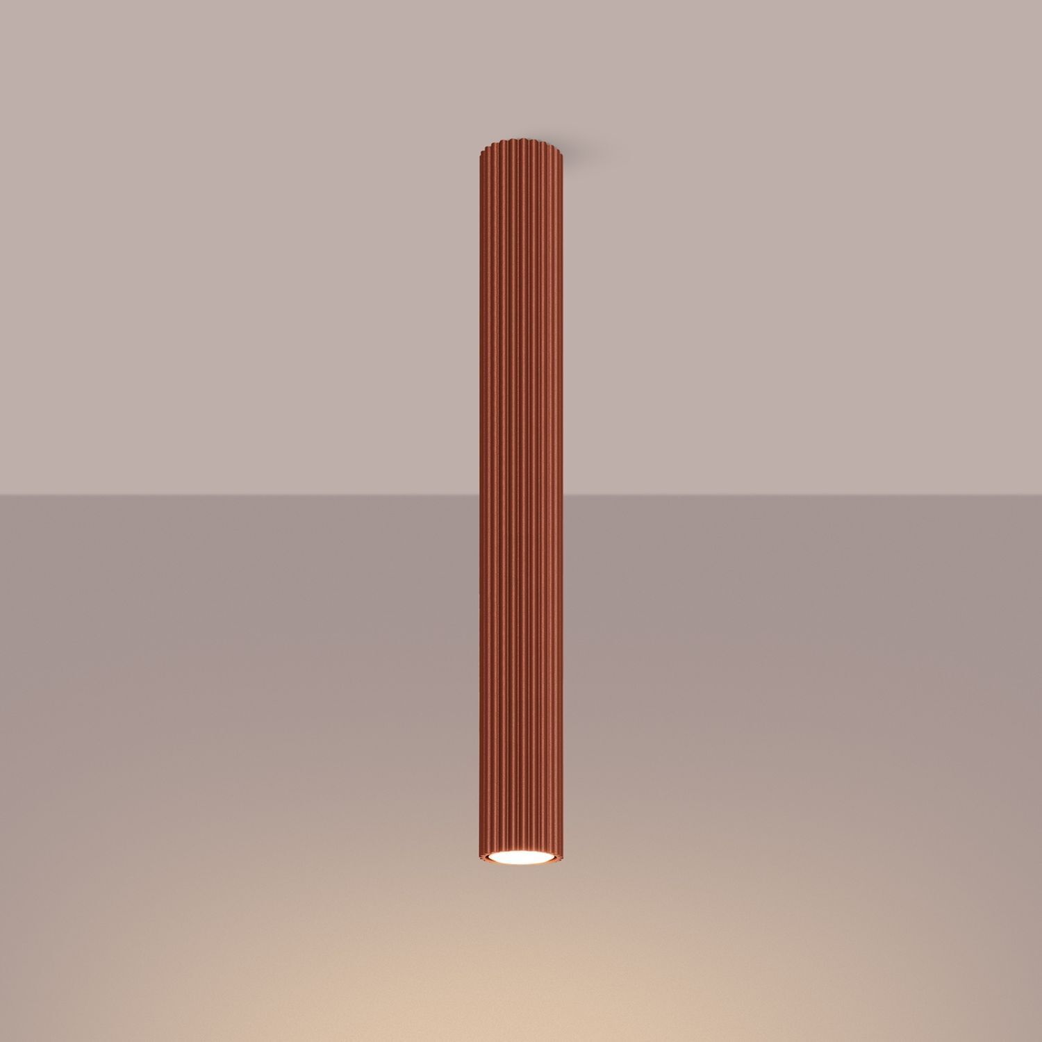 Spot à poser étroit Ø 6,5 cm H : 60 cm GU10 Rouge Moderne Aluminium