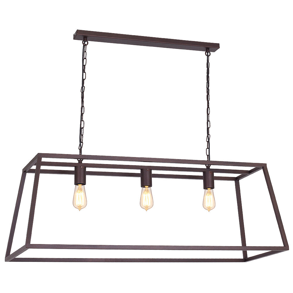 Lampe à suspendre FRAME en cuivre 3-flmg Leuchte