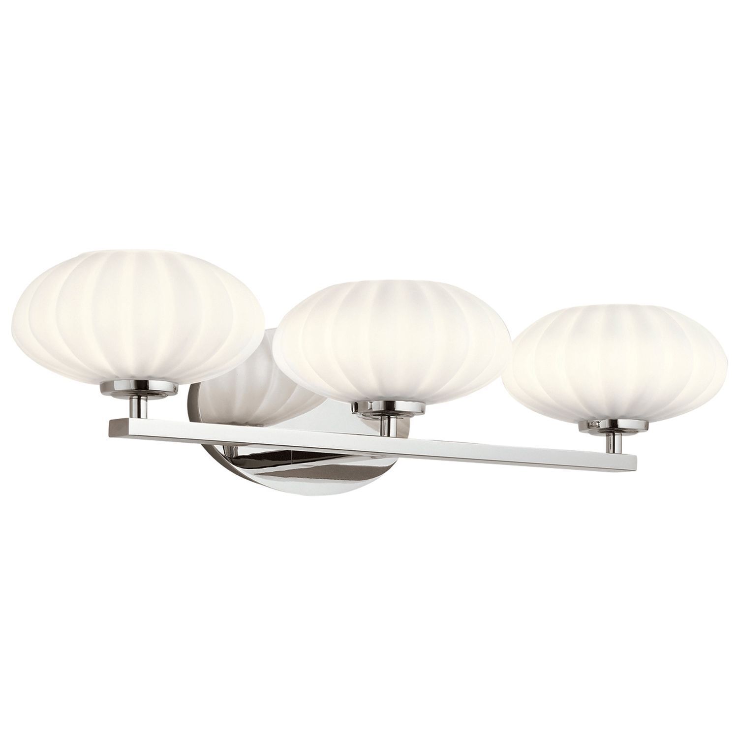 Lampe de salle de bain murale métal verre 63,5 cm de large IP44 G9 LED