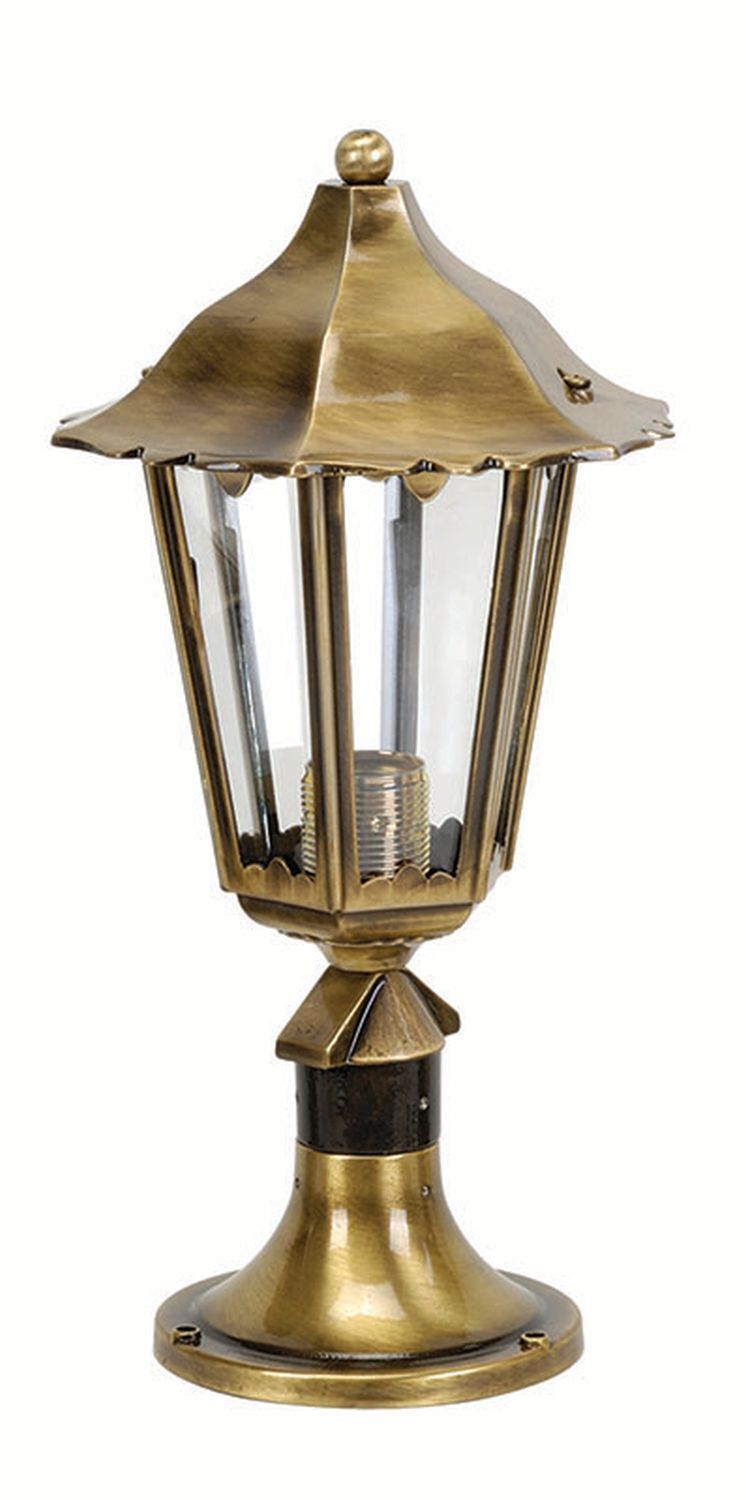 Lampe d'allée laiton H:39cm Rustique jardin SITIA