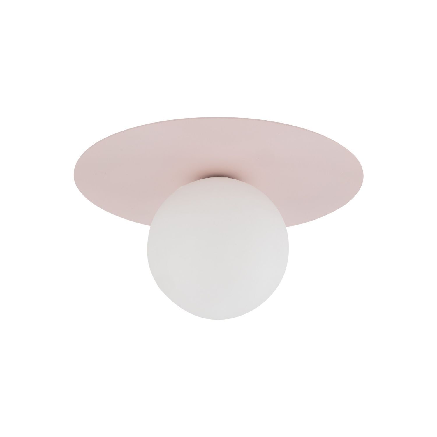 Lampe pour chambre d'enfant Plafond Rose Blanc Métal Verre G9 Ø 25cm rond